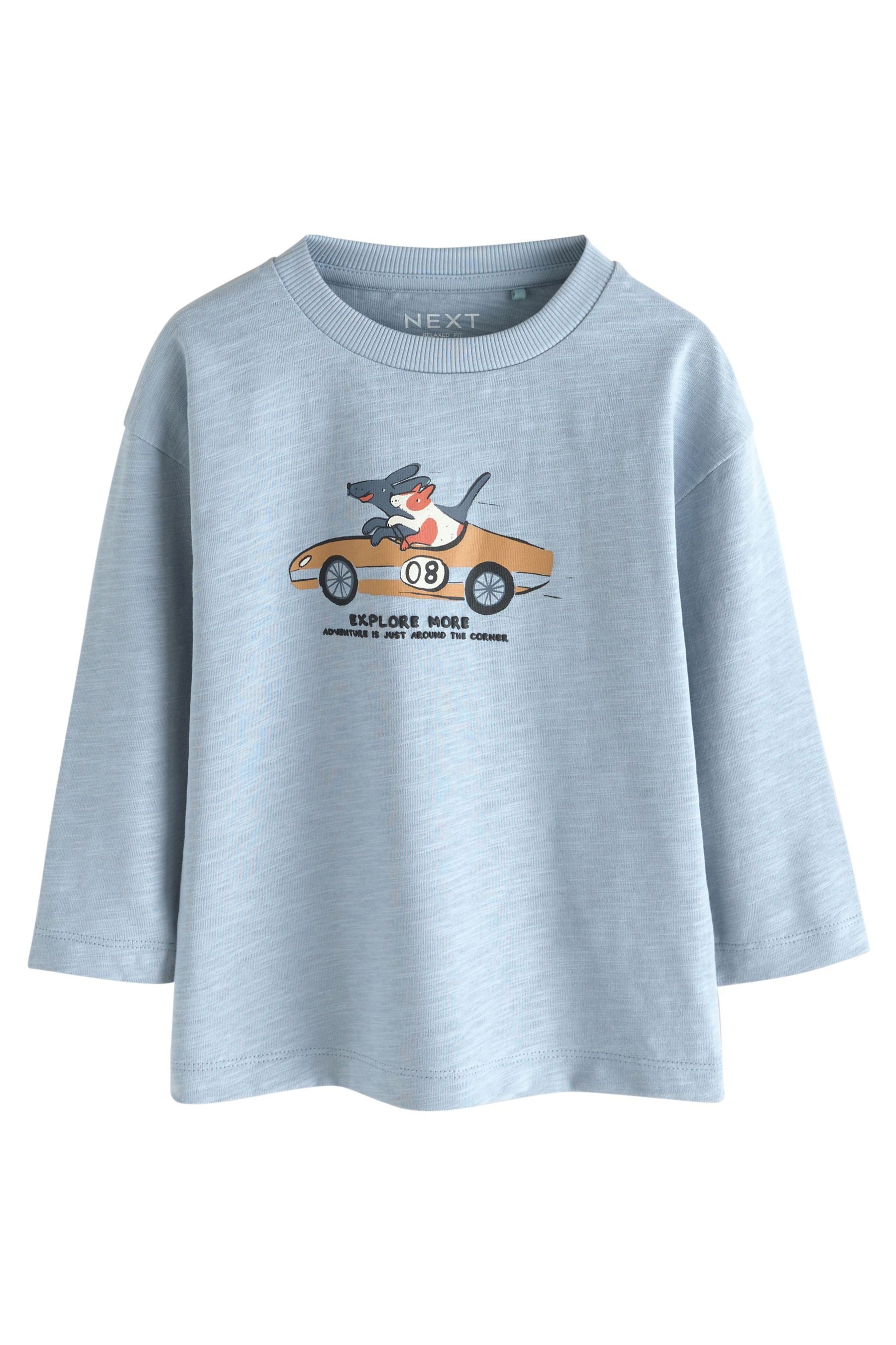 Next Langarmshirt 3er-Pack Langarmshirts mit Grafik (3-tlg) – Bild 3 von 5
