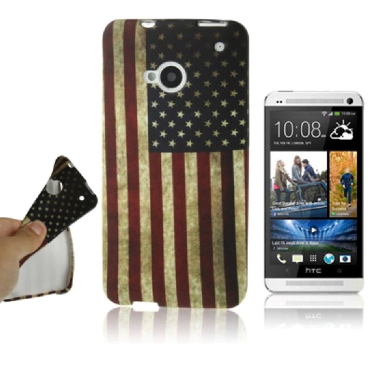 König Design Handyhülle HTC One, HTC One Handyhülle Backcover Mehrfarbig
