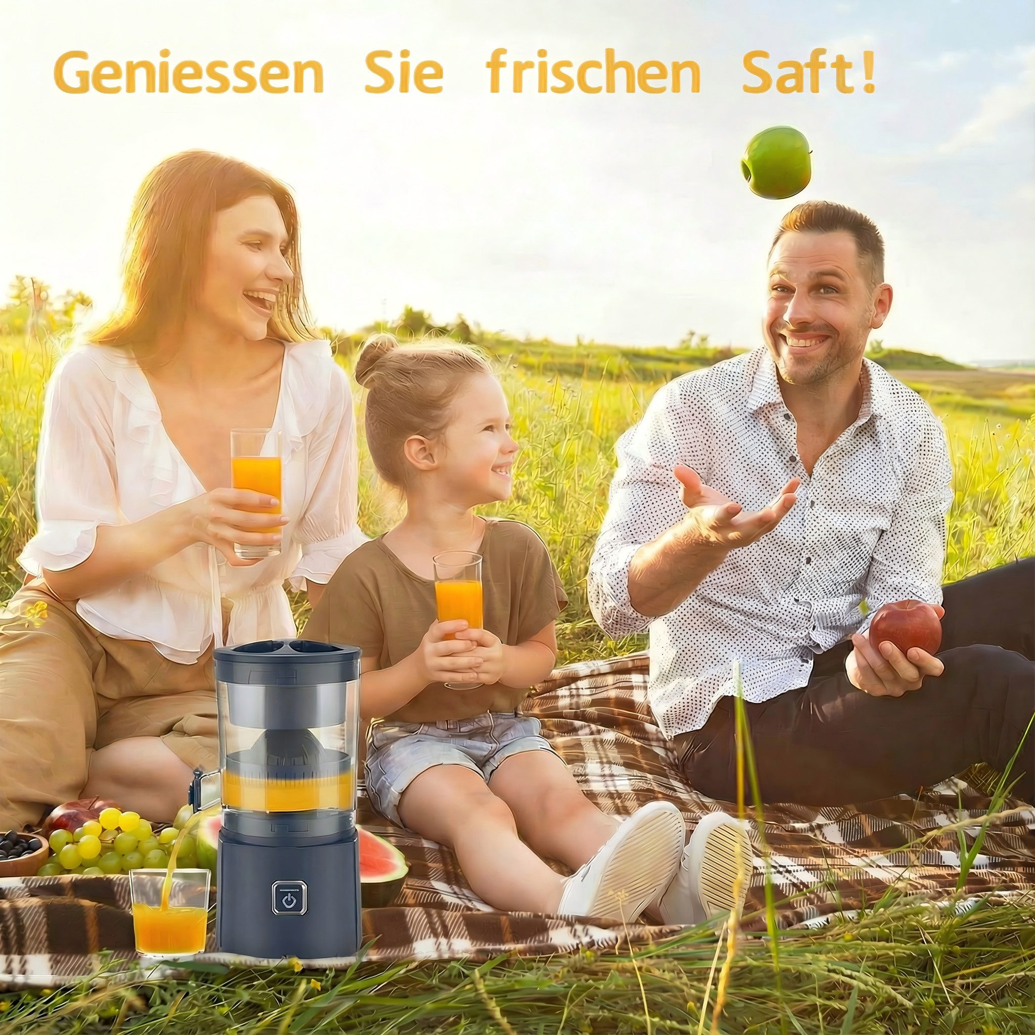 SWGOTA Zitruspresse elektrische Saftpresse für Büro, Reise und Picknick, Limetten & Orangenpresse mit tropffreier Düse, ABS-Material, BPA frei