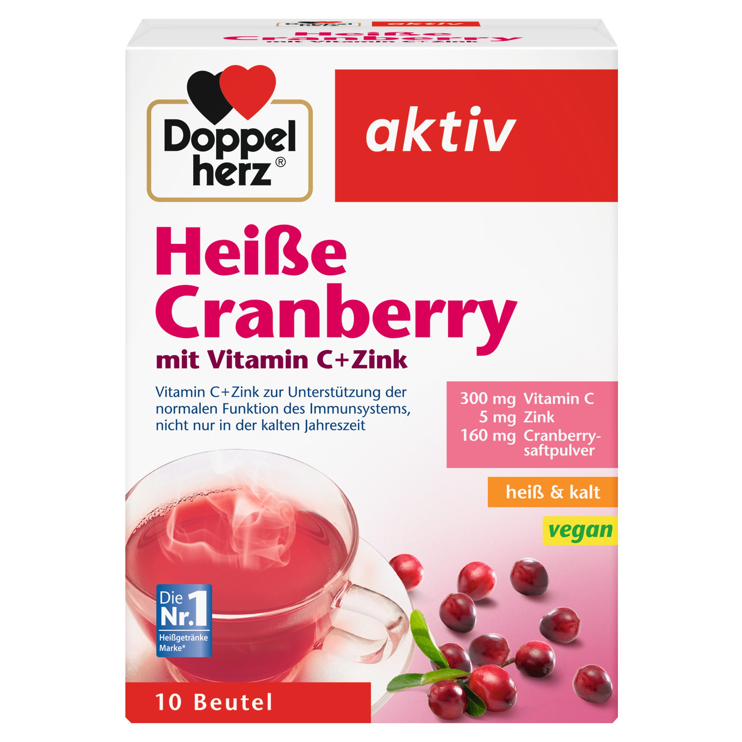 Doppelherz Doppelherz Heiße Cranberry mit Vitamin C und Zink, 10 Beutel, 150g Kapsel