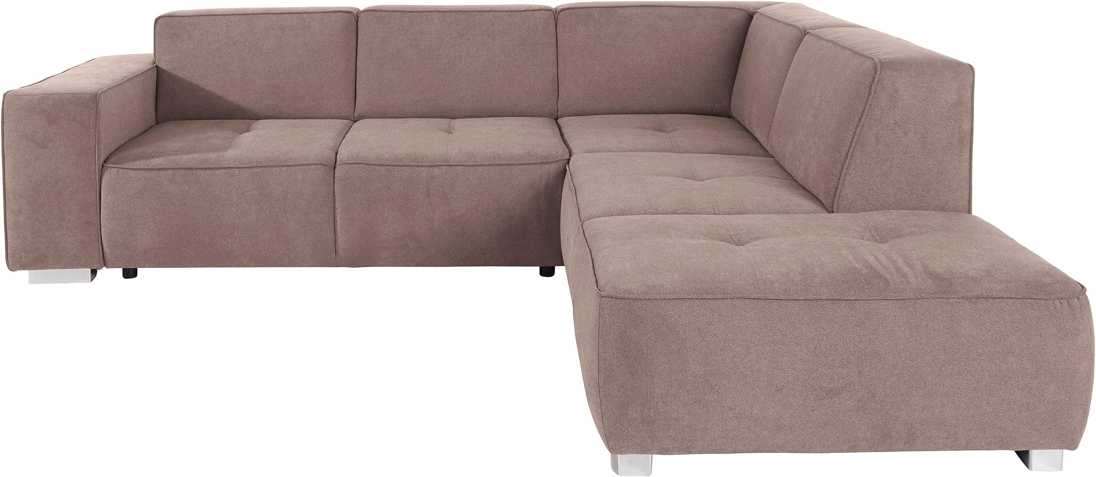 INOSIGN Ecksofa "Sapporo L-Form" wahlweise Bettfunktion oder Sitztiefenvers günstig online kaufen