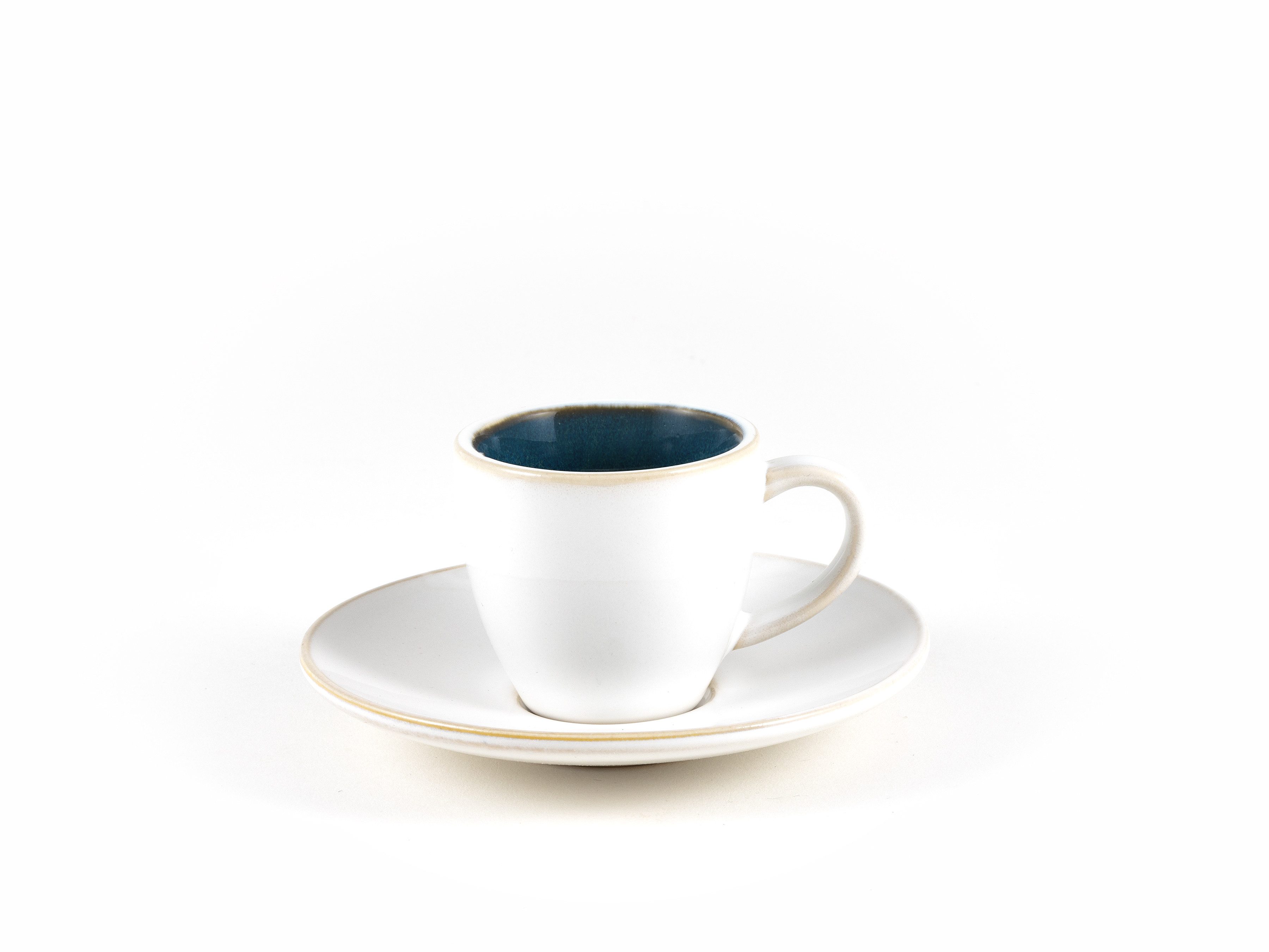 Hanseküche Espressotasse Hanseküche Espresso Tassen 4er Set 80ml Weiß Steingut Keramik, 1-tlg. – Bild 5 von 5