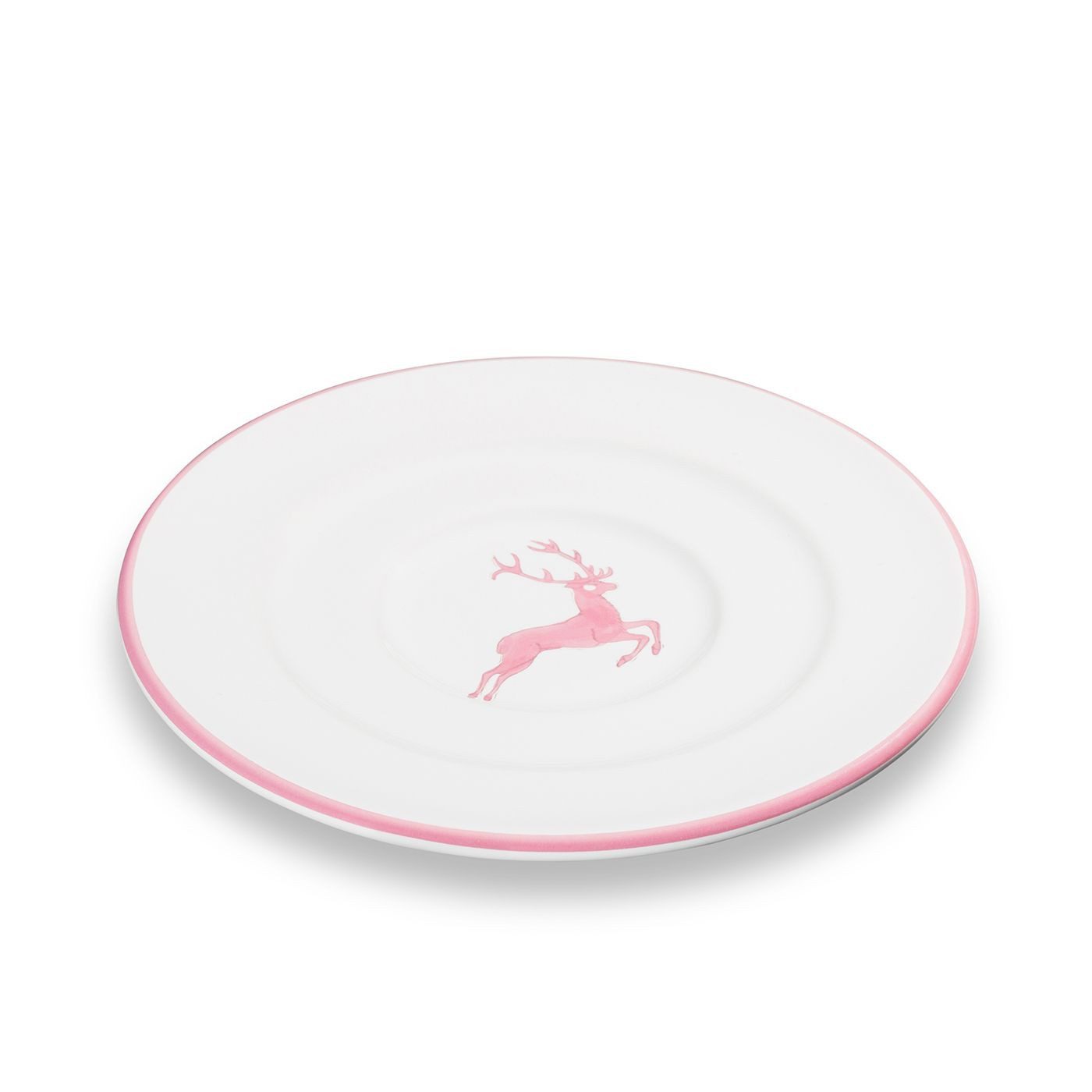 Gmundner Keramik Ersatzscherkopf Gmundner Keramik Rosa Hirsch Unterteller Kaffee Gourmet (16cm)