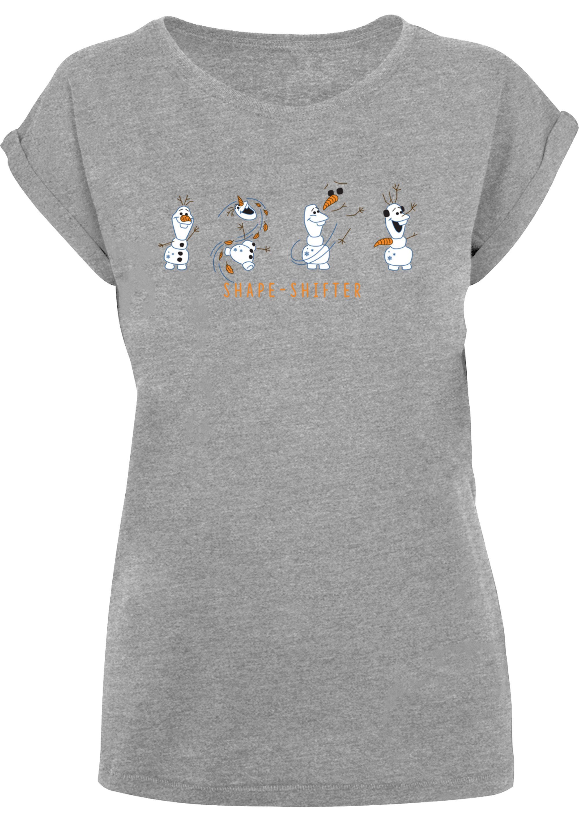 F4NT4STIC T-Shirt Disney Frozen Print 2 heather Shape-Shifter Olaf grey