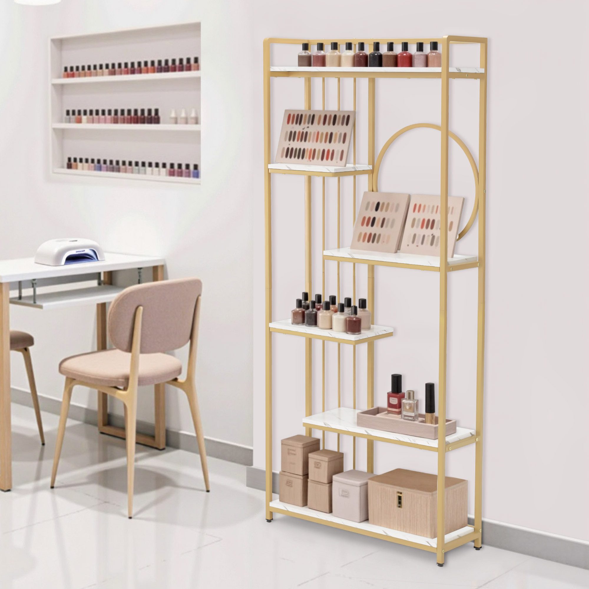 Barberpub Bücherregal BarberPub Bücherregal, Standregal mit 6 Ebenen, Büror günstig online kaufen