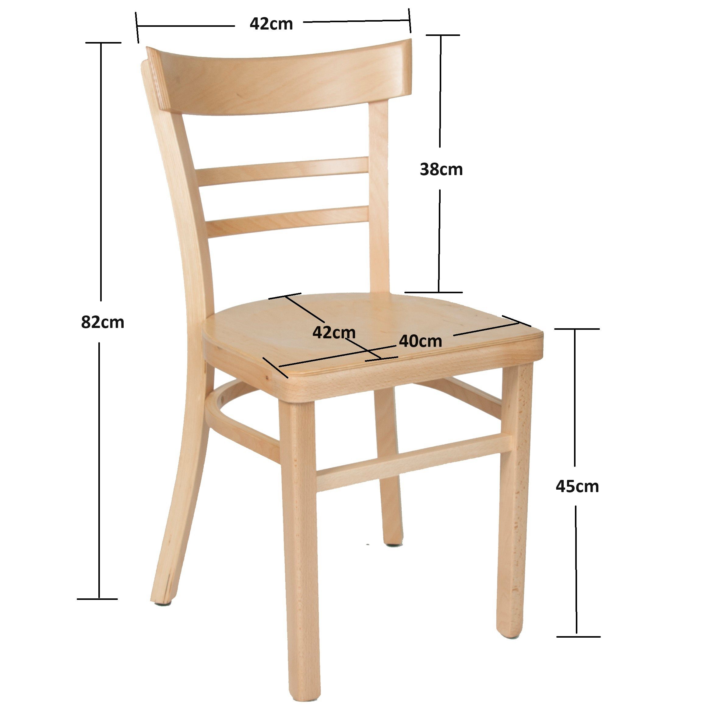 einrichtungsdesign24 Küchenstuhl Küchenstuhl Laura farbiger Holzstuhl Esstisch Esszimmer Retro Vintage, Gestell Massivholz