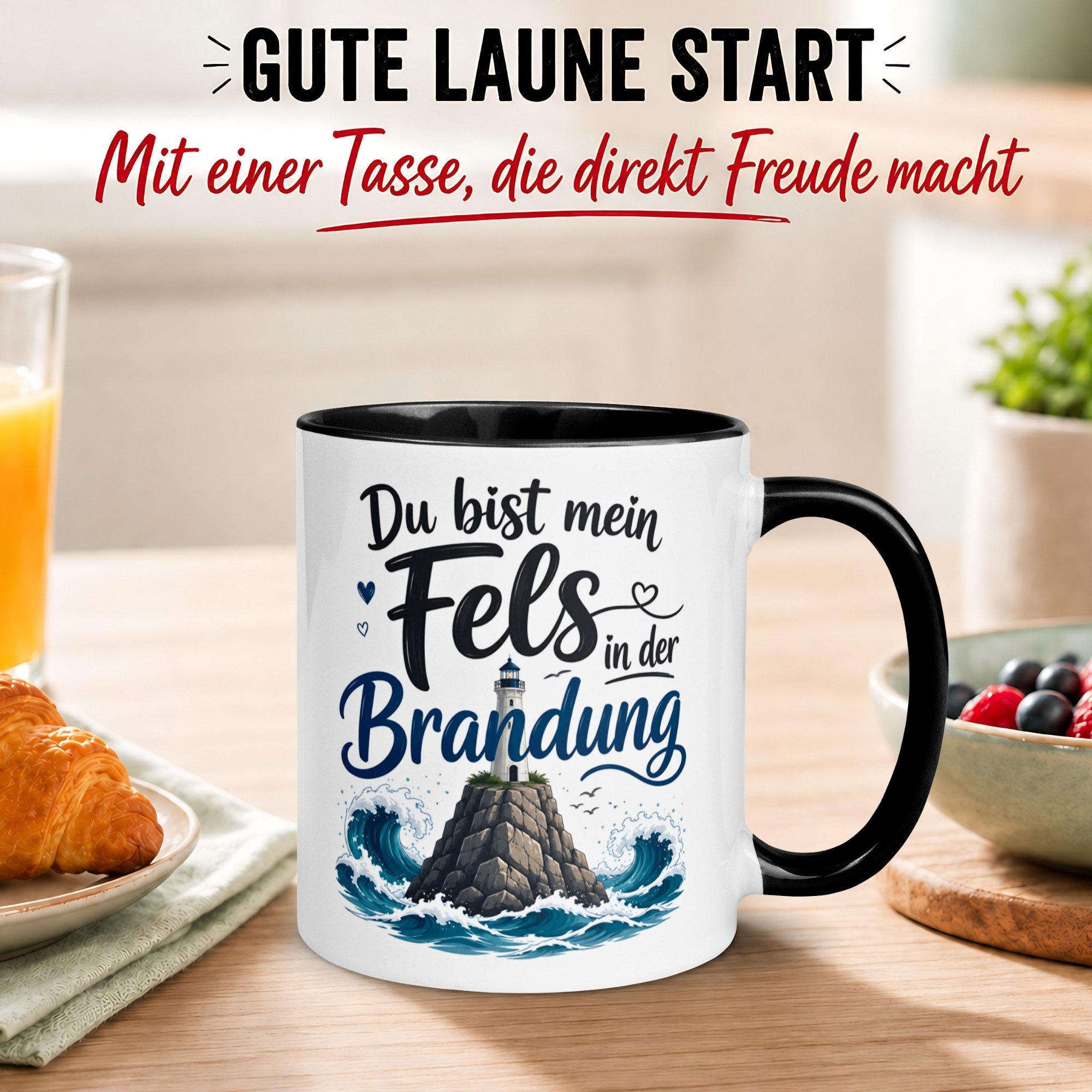 Momentals Tasse Liebe – Du bist mein Fels – Ich liebe Dich Geschenk Partner Jahrestag, Gratis Versand · Links-&Rechtshänder · Spülmaschinenfest