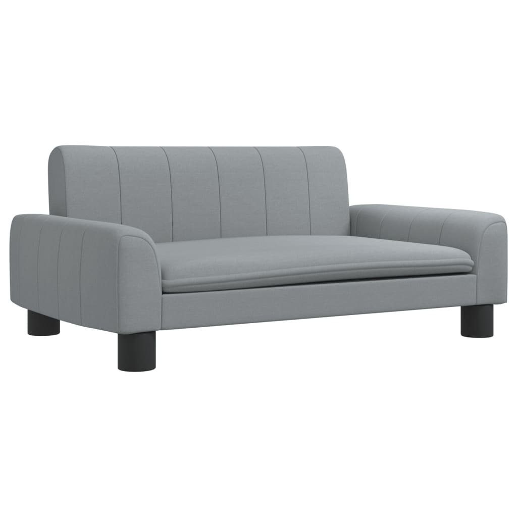 vidaXL Kindersofa Kindersofa Hellgrau 70x45x30 cm Stoff Kindercouch Kindermöbel Kinderzi