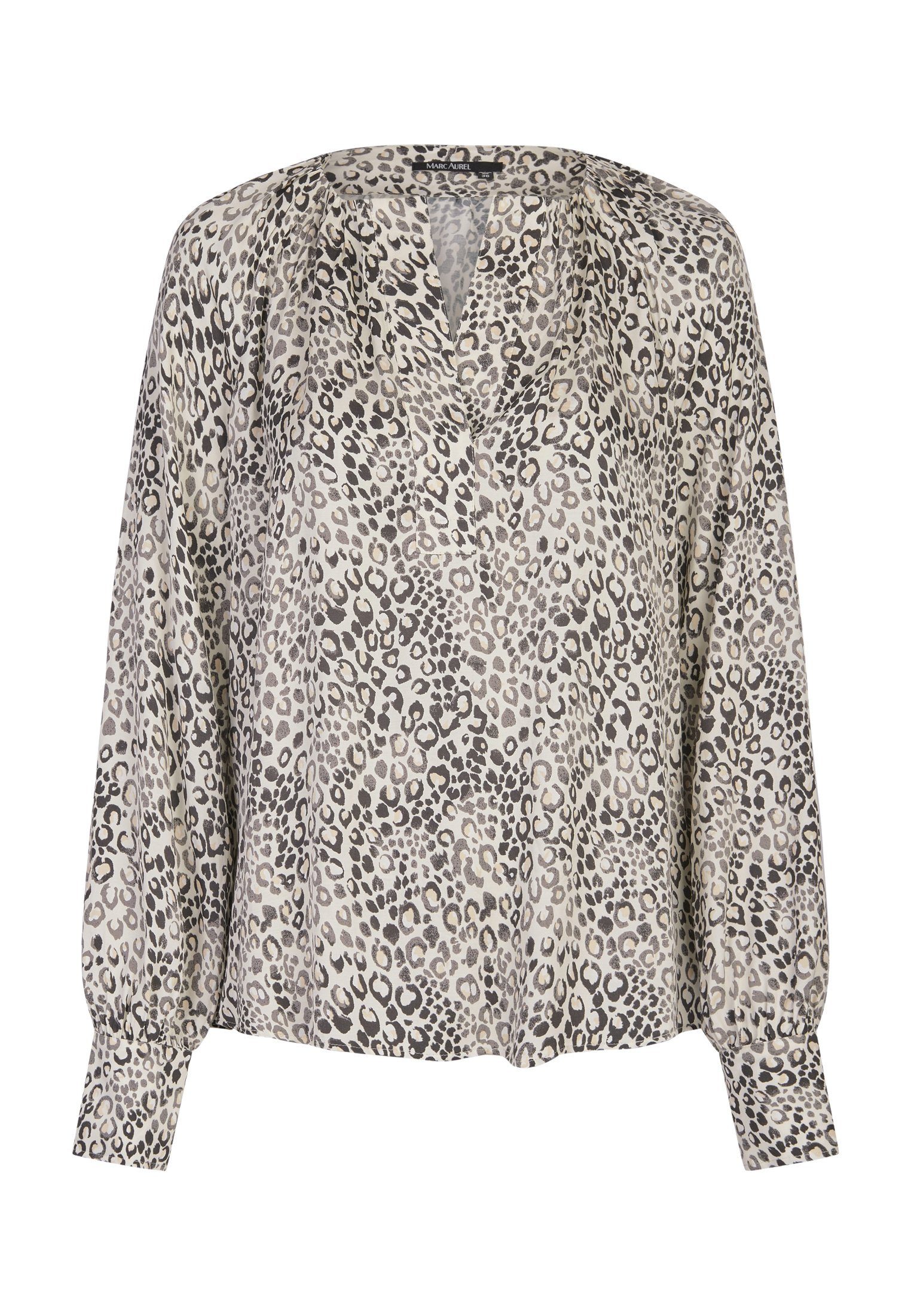 Klassische Bluse Bluse aus Minimal-Leo-Druck