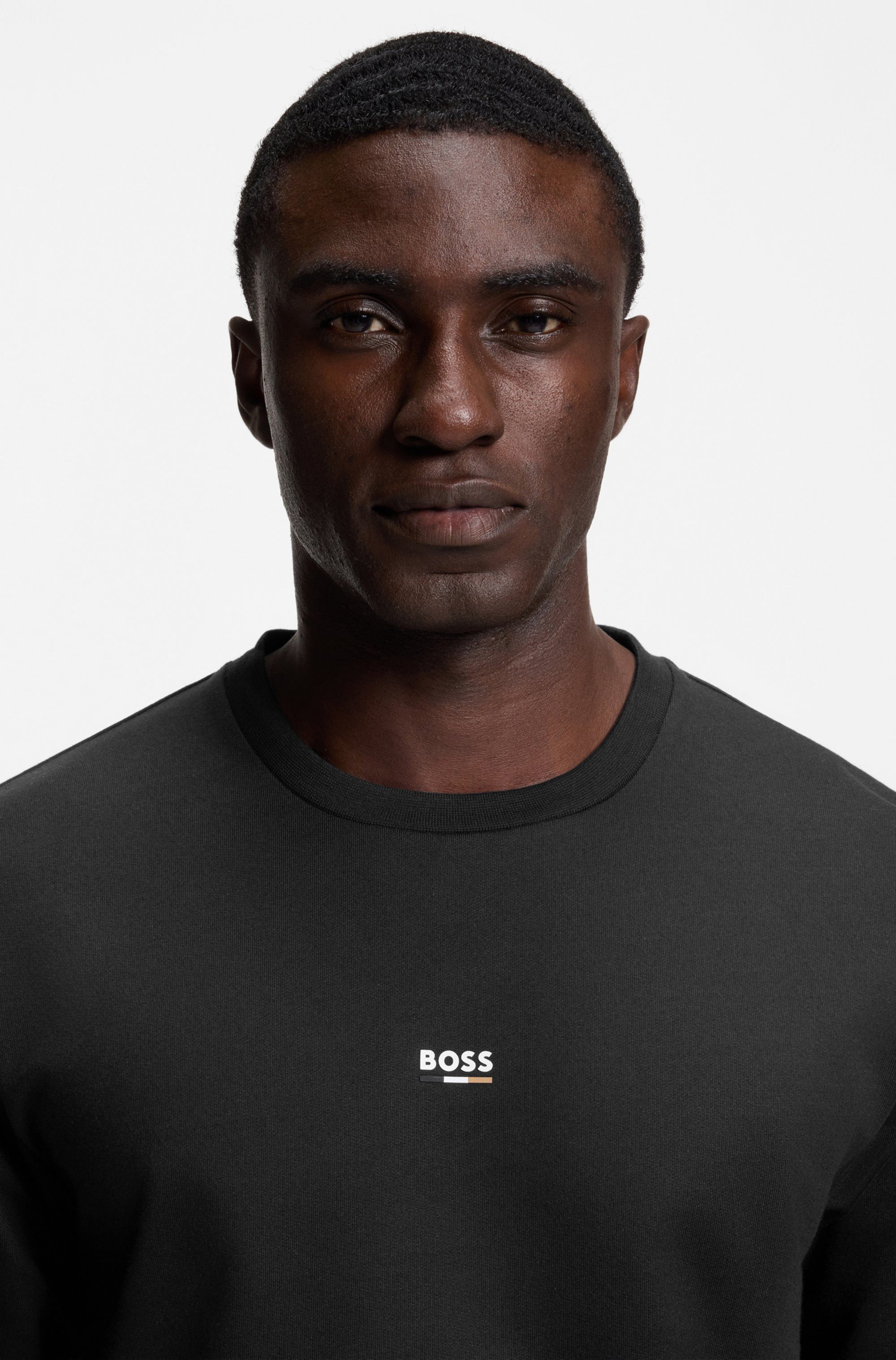 BOSS Sweatshirt Iconic kontrastfarbene Details, noramle Passform