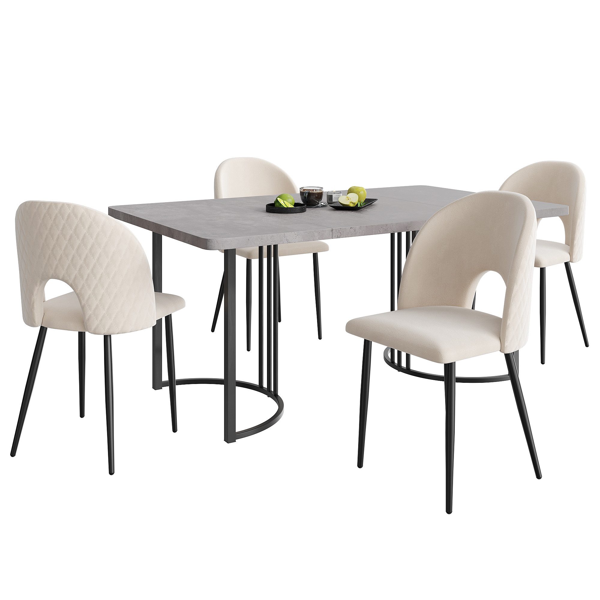 Gotagee Essgruppe Esstisch Küchentisch Set (5-tlg) günstig online kaufen