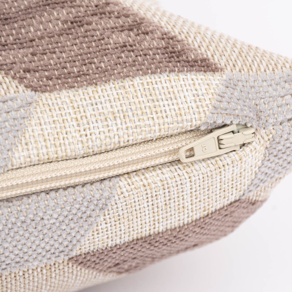 SCHÖNER LEBEN. Dekokissen Kissenhülle Mira Rechtecke schräg beige braun gel günstig online kaufen