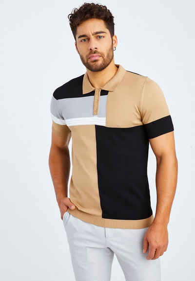 Leif Nelson T-Shirt Feinstrick Polo LN-7590 normal