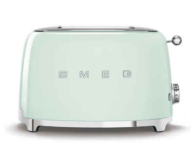 Smeg Toaster SMEG Toaster 2-Schlitz-2-Scheiben-Toaster Kompakt Auswahl Farbe TSF01 Auswahl : Pastellgrün TSF01PGEU