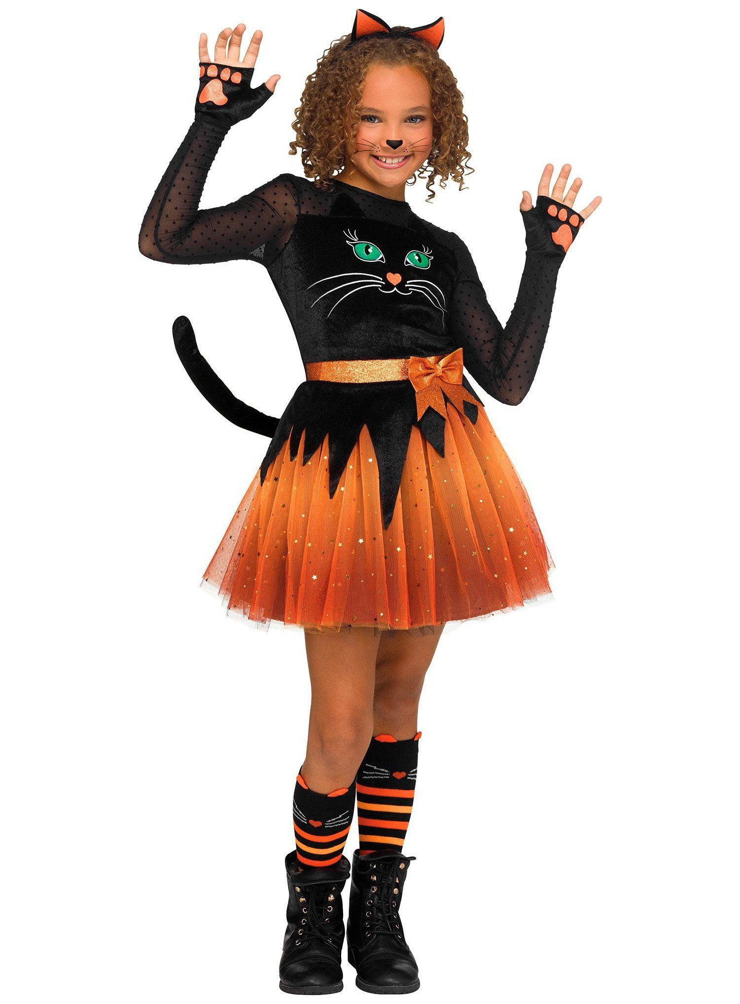 Fun World Kostüm »Halloween Katze Kostüm für Mädchen«, Ist nur an Halloween  zu sehen: die Kürbiskatze! online kaufen | OTTO
