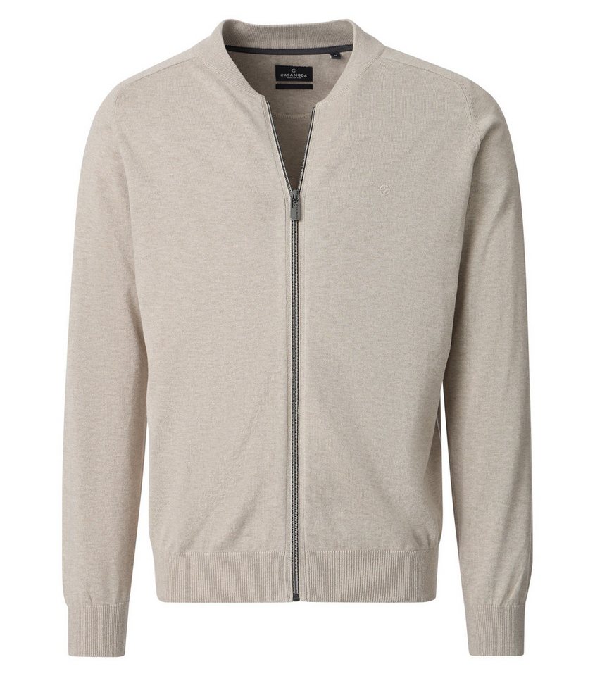 CASAMODA Strickjacke Strickjacke mit Reißverschluss und Blouson-Kragen