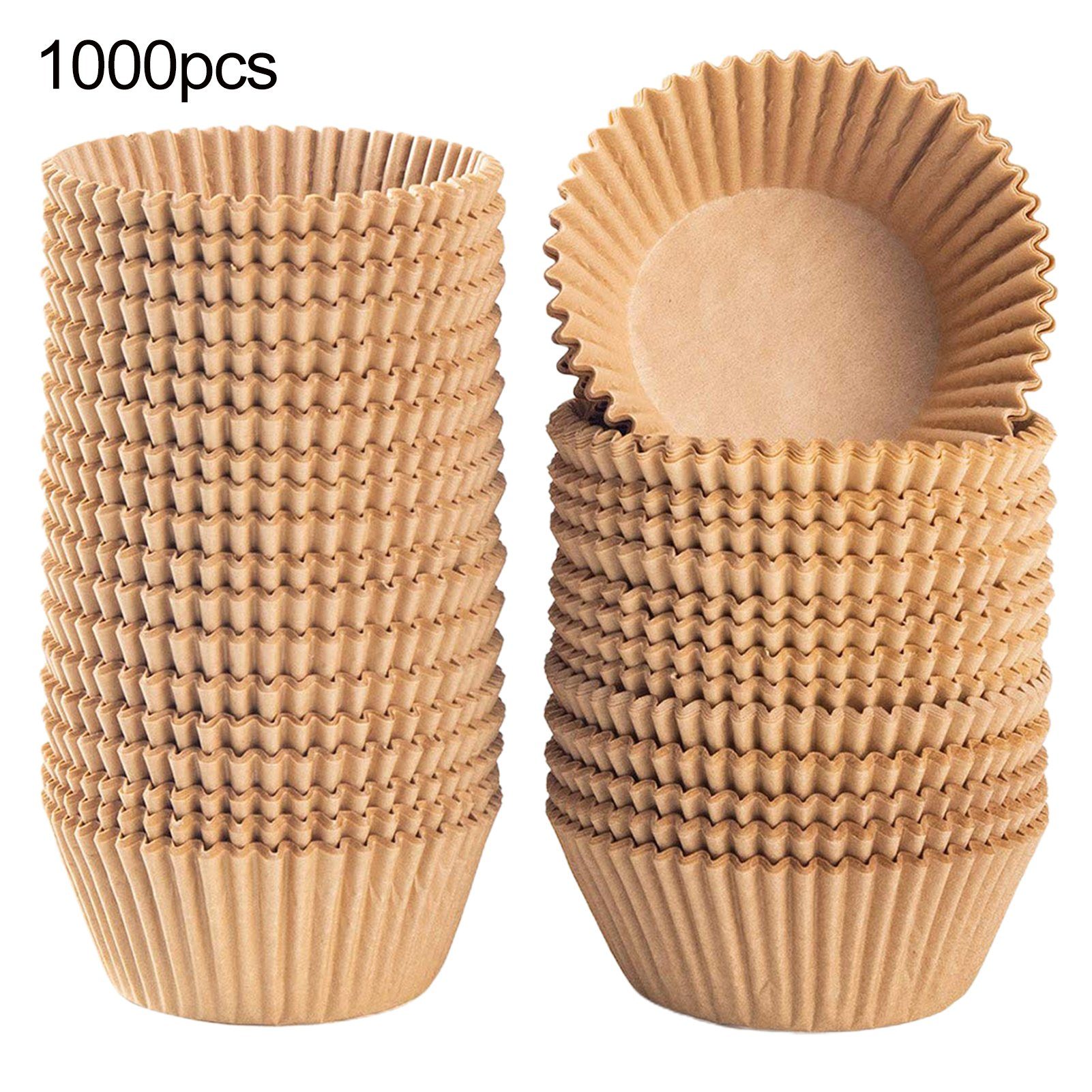 1000 Muffinförmchen, Stück Braun Papier Rutaqian Cupcake Formen Muffinform
