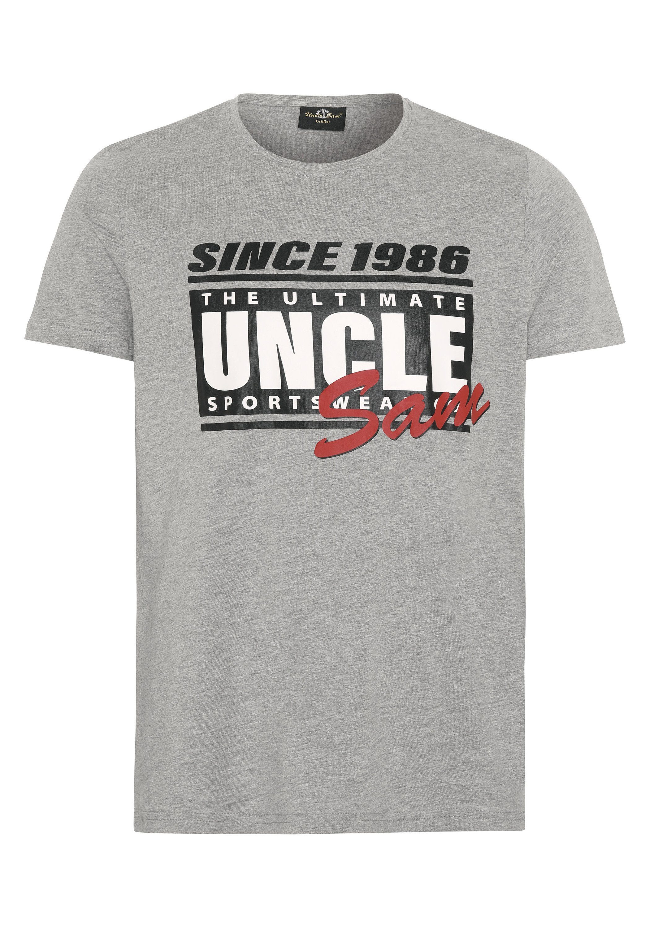 im Label-Look Uncle Sam gedruckten Print-Shirt
