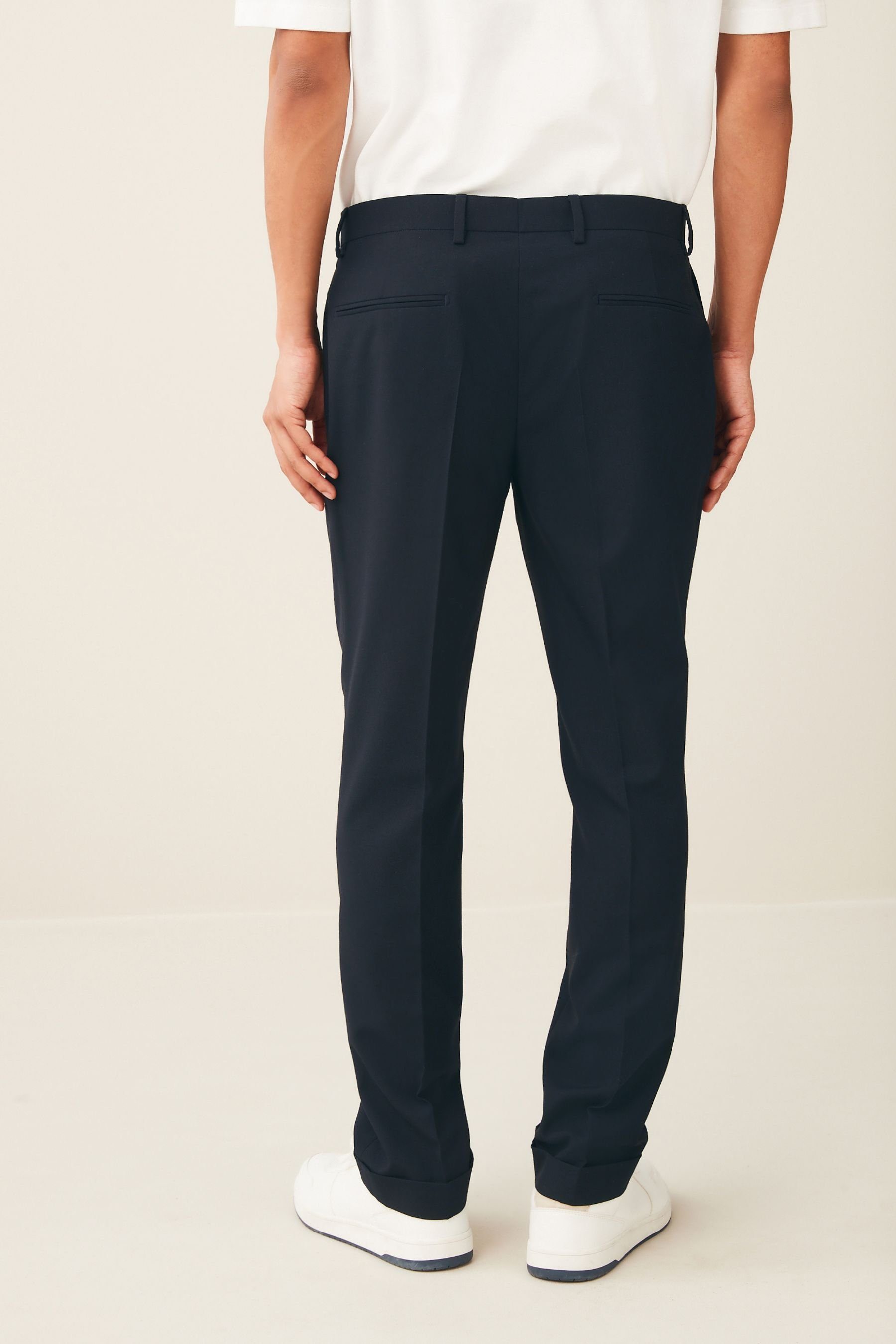 Next Anzughose Slim Anzug: Fit Hose (1-tlg) Blue Navy