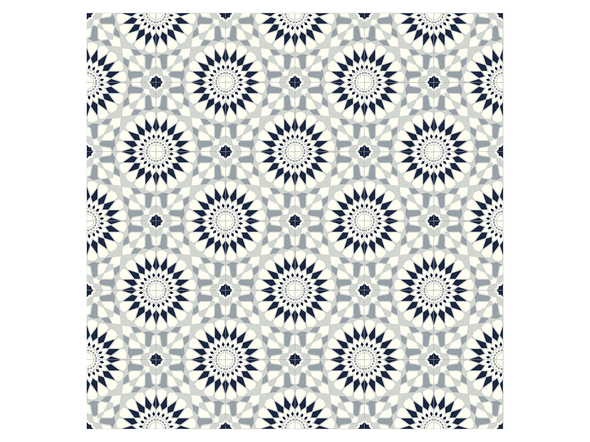 misento Vinylboden Arctic in Boho Fliesenoptik, für Feuchtraum- und Privatbereiche, PVC Bodenbelag Meterware 200/400 cm Breite, 2,8 mm Stärke