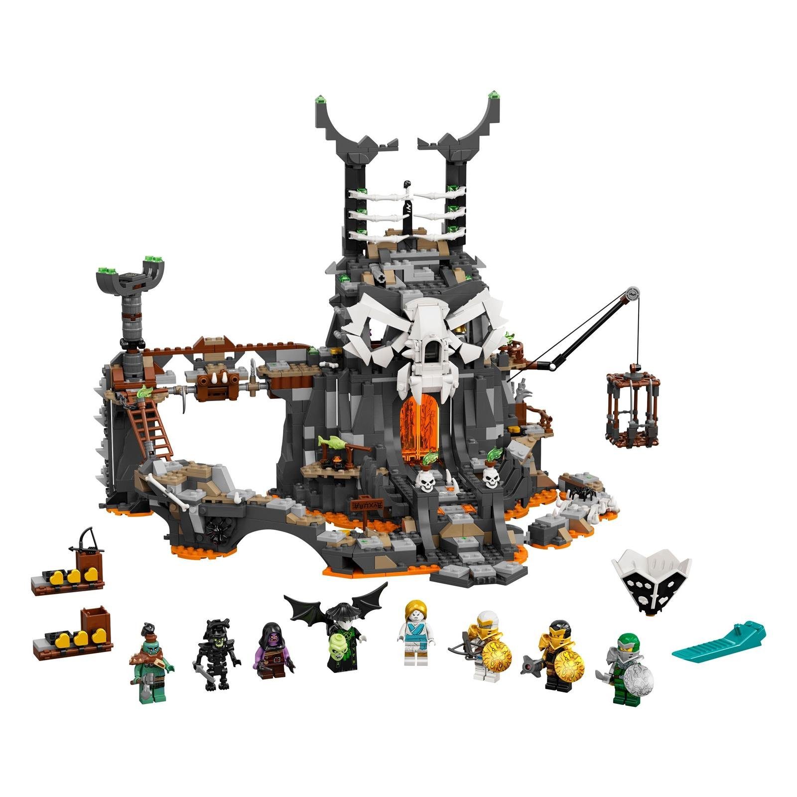 LEGO® Konstruktionsspielsteine LEGO Ninjago 71722 Verlies des Totenkopfmagiers, (Set)