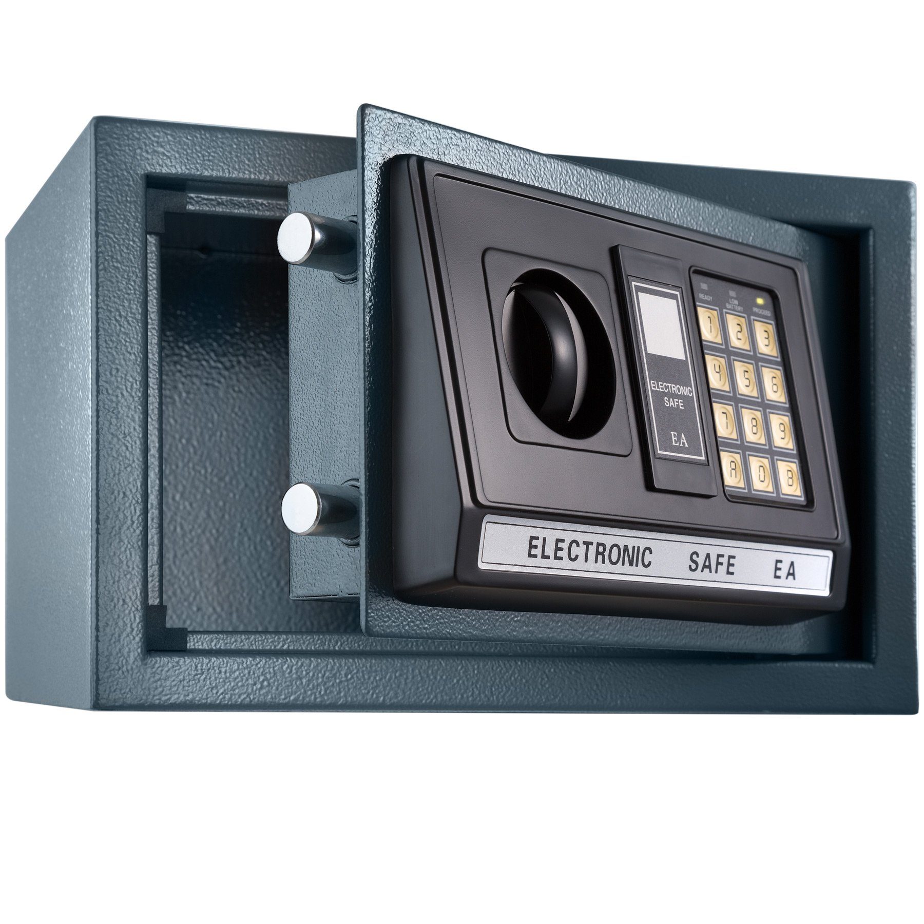 tectake Tresor Elektronischer Safe (20 x 31 x 22 cm, Abmessungen), mit Doppelbolzen-Verschlusssystem