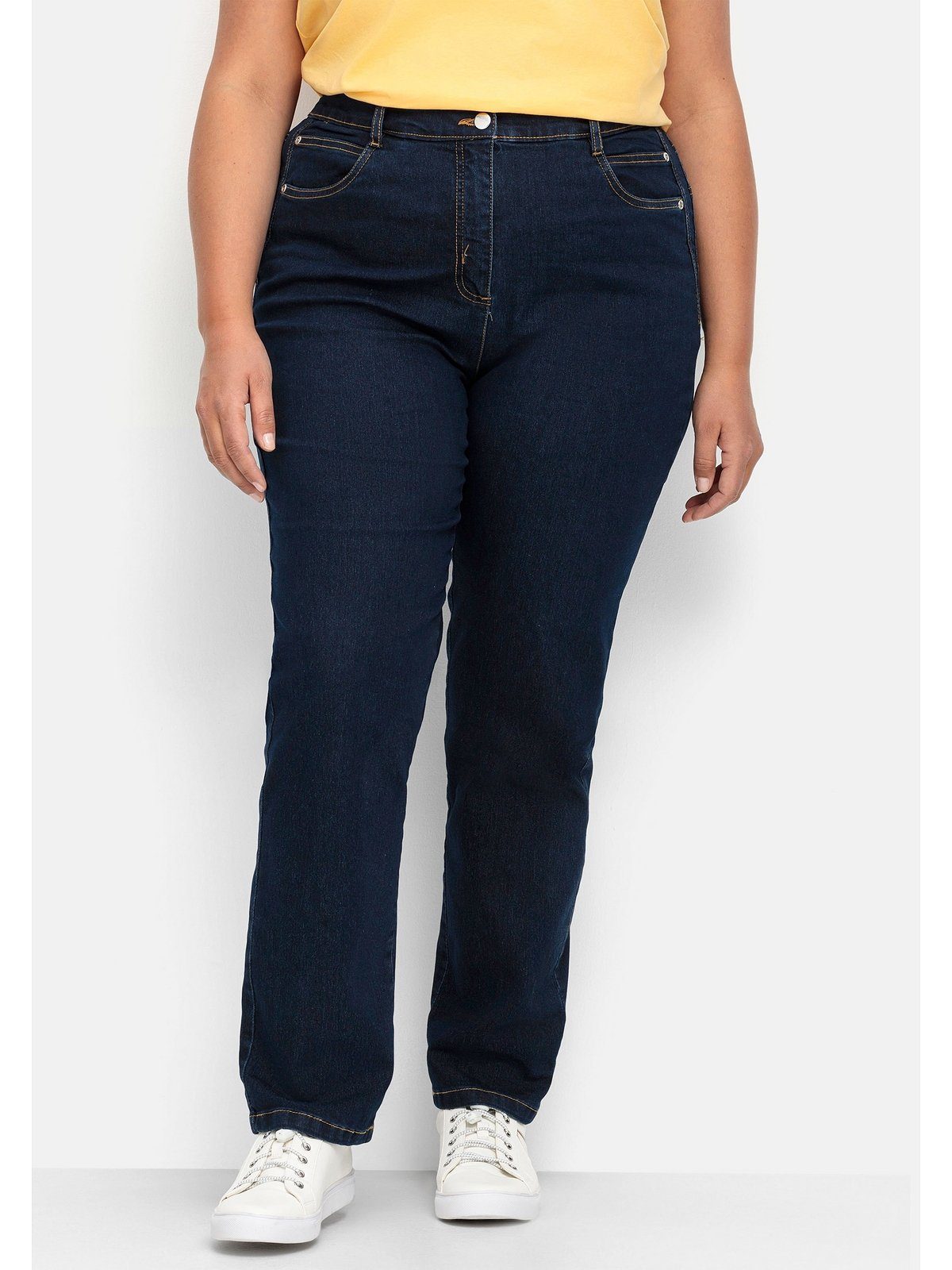 Sheego Gerade Jeans Große mit blue dark Größen Denim Komfortbund