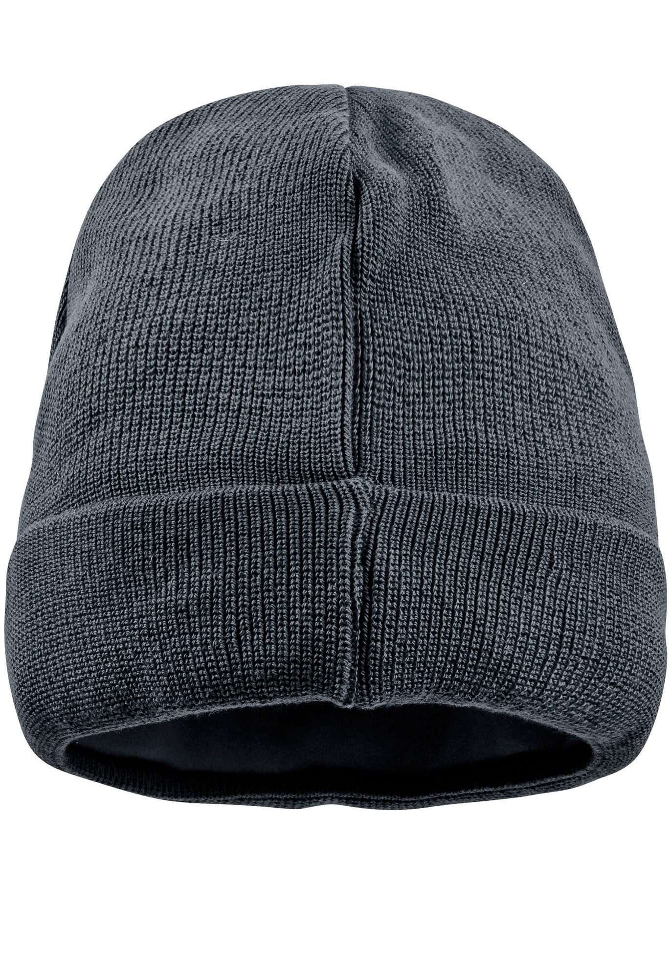 MAXIMO Beanie Strick, breiter Umschlag, gefüttert, wärmend, weich, unifarben