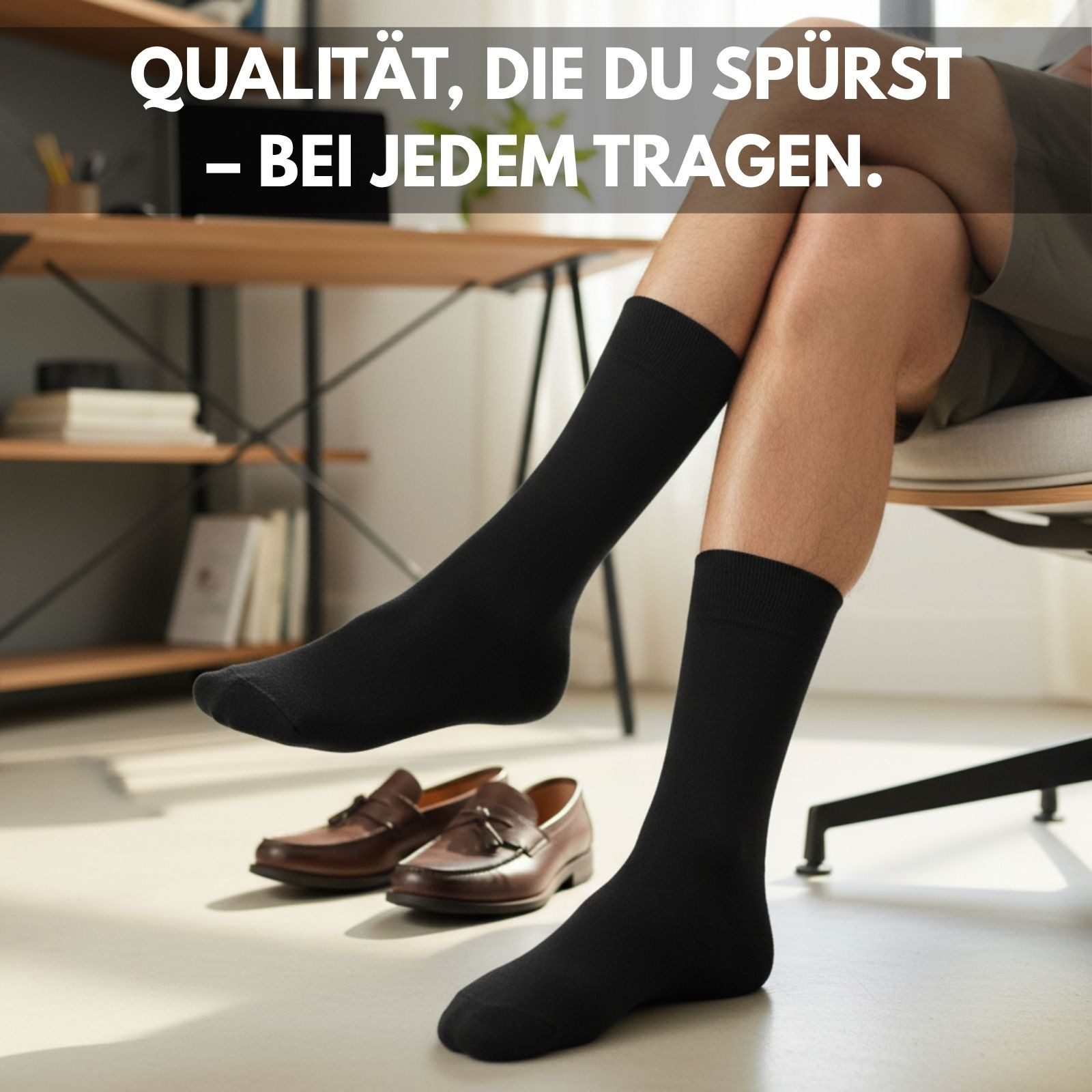 sockenkauf24 Businesssocken Premium Socken mit Komfortbund Herren & Damen Business Socken (Schwarz, 10-Paar, 43-46) aus gekämmter Baumwolle mit Pique-Bund, ohne Naht