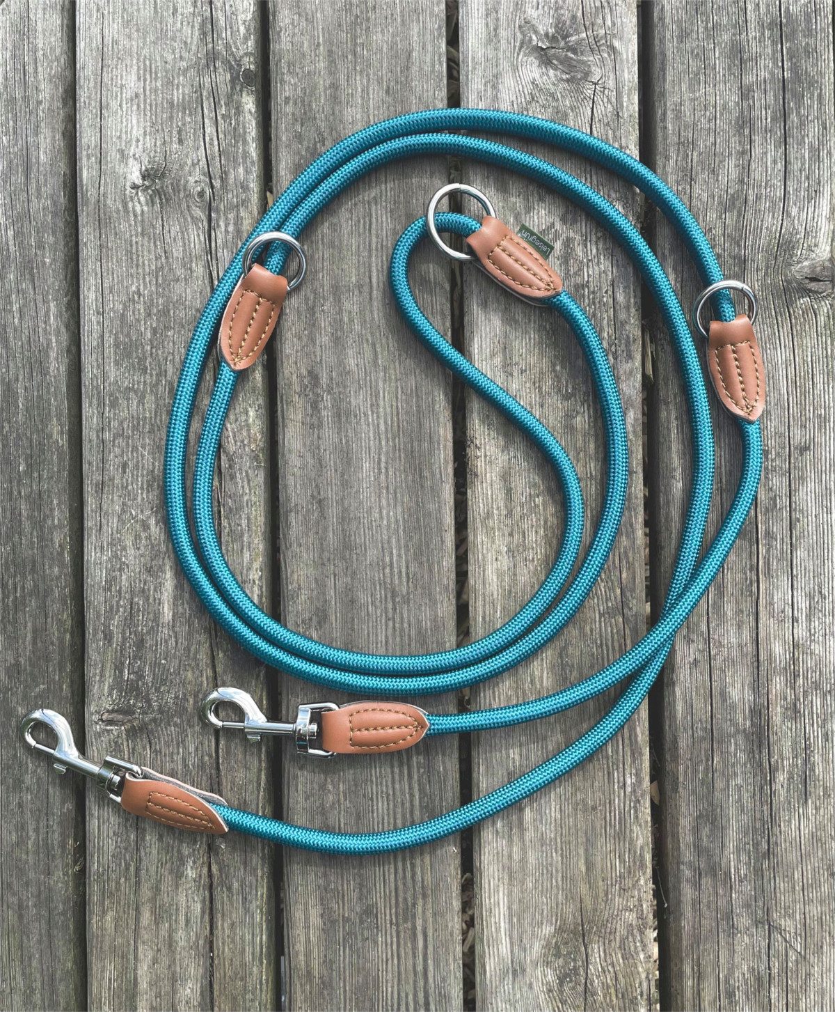 Leisegrün Hundeleine Hundeleine für kleine Hunde, 3-fach verstellbar mit 2 Karabiner, 3 m, Nylon