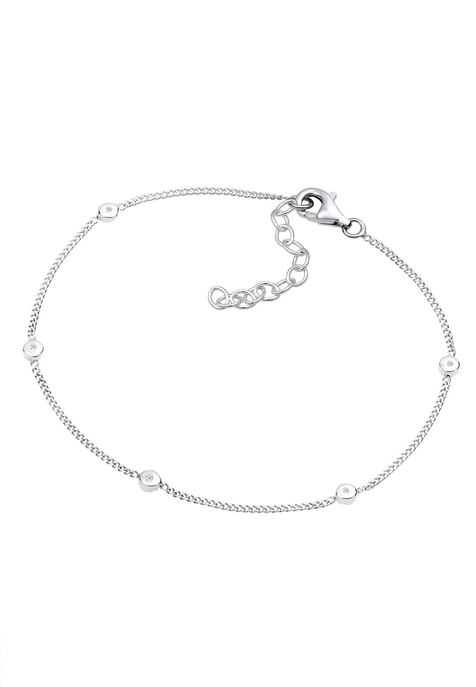 Elli DIAMONDS Armband Diamant Weiß Brillantschliff (0.025 ct) 925 Sterling Silber