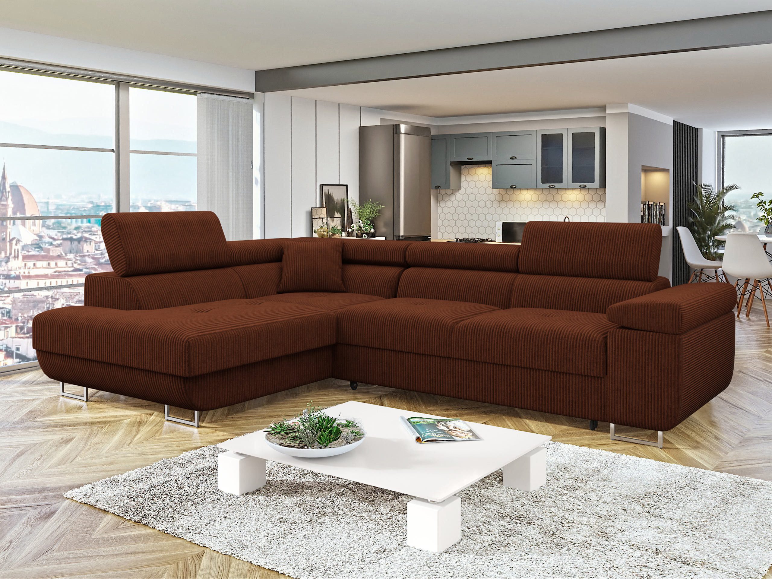 MIRJAN24 Ecksofa Torezio Cord, mit Bettkasten günstig online kaufen