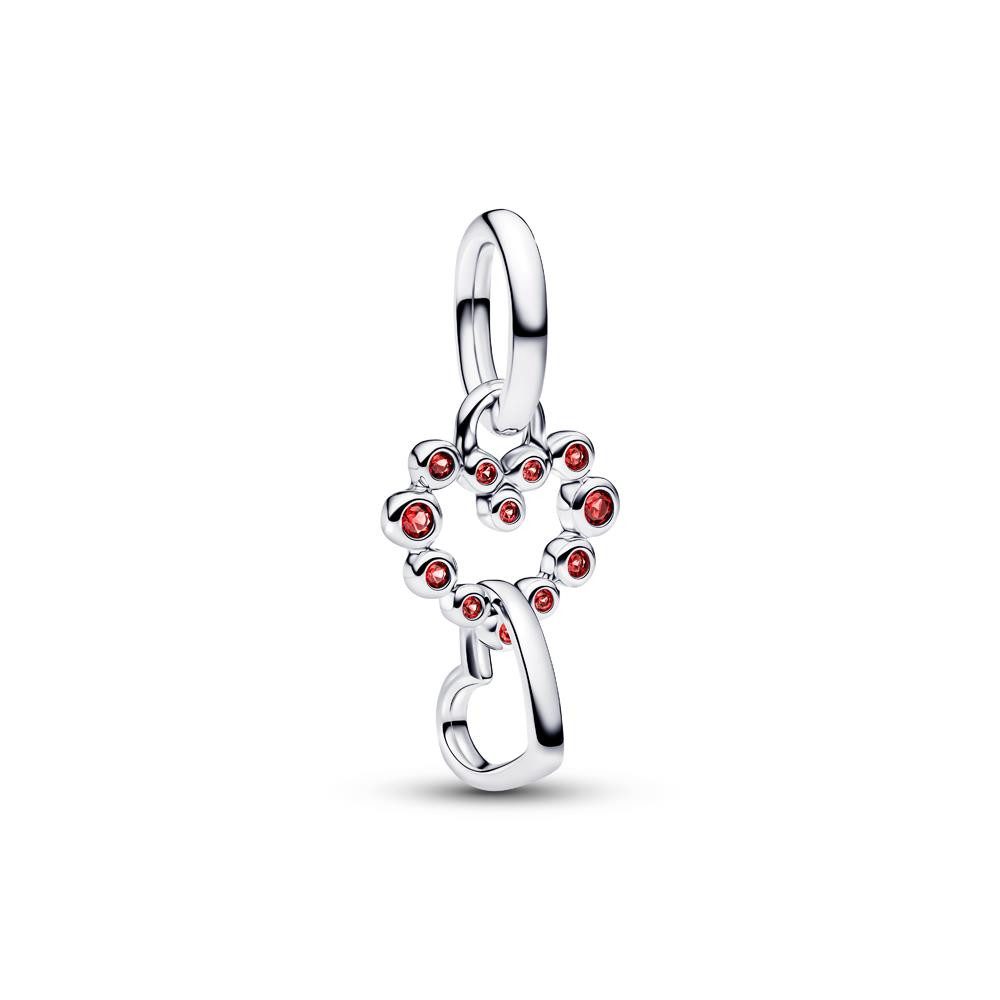 Pandora Charm-Einhänger PANDORA Moments Herzanhänger, 925er Silber, Schmuckkristalle