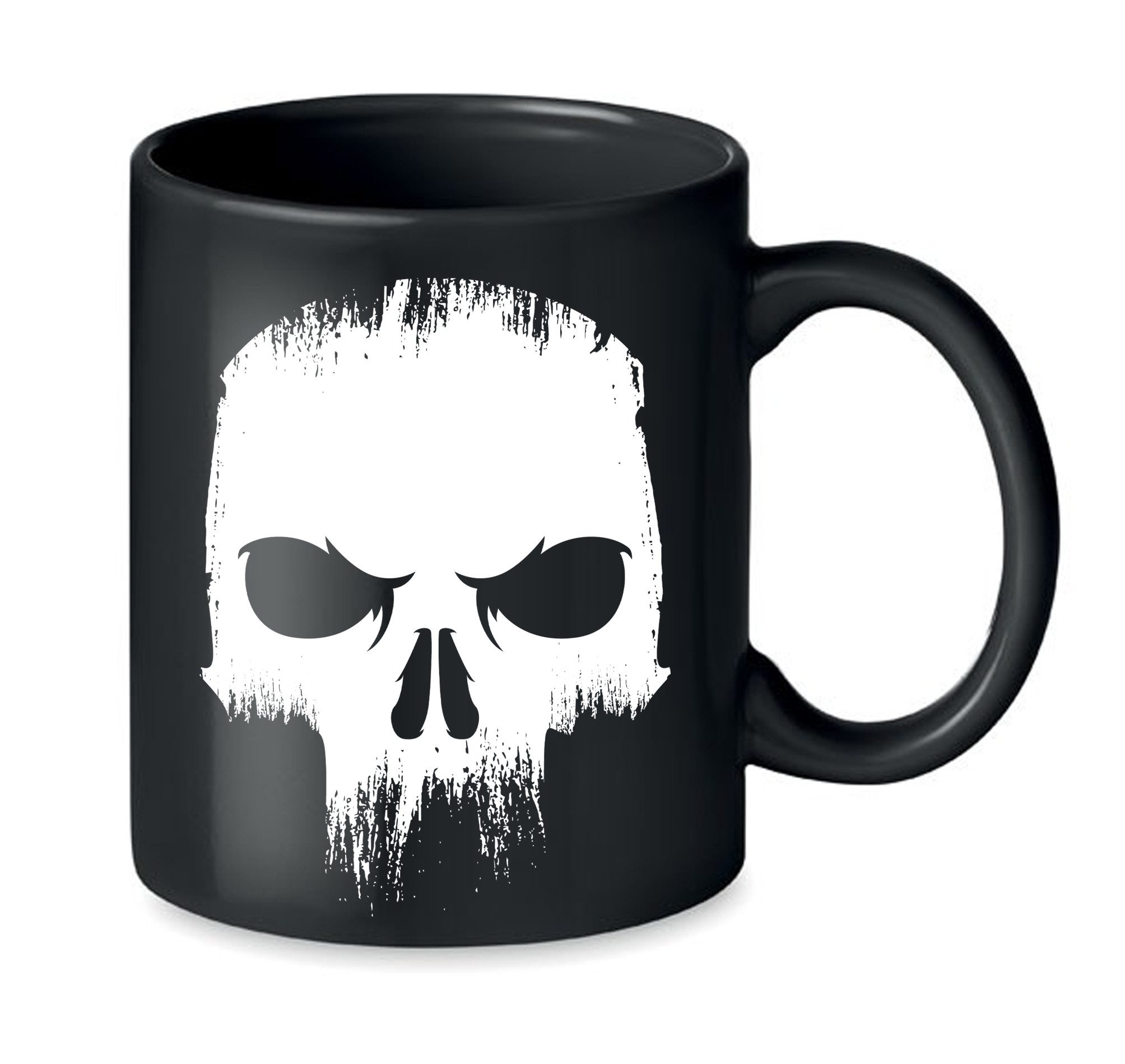 Blondie & Brownie Tasse Skull_Tasse Print Totenkopf Motiv Keramikbecher Gothic Design Style, 1-tlg., Keramik, Skull_Tasse Grunge Totenkopf Motivbecher