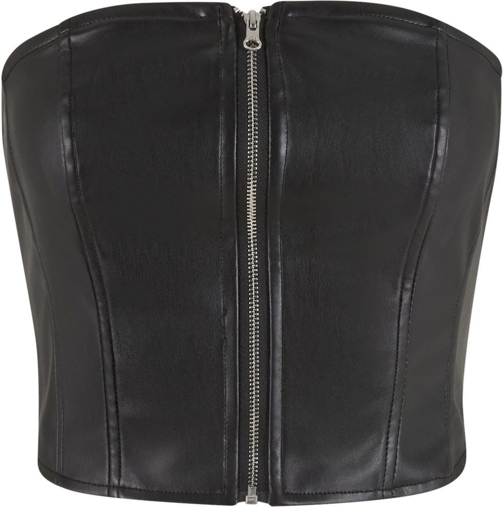 Muskelshirt Urban Classics Ladies Synthetic Leather Bandeau Top