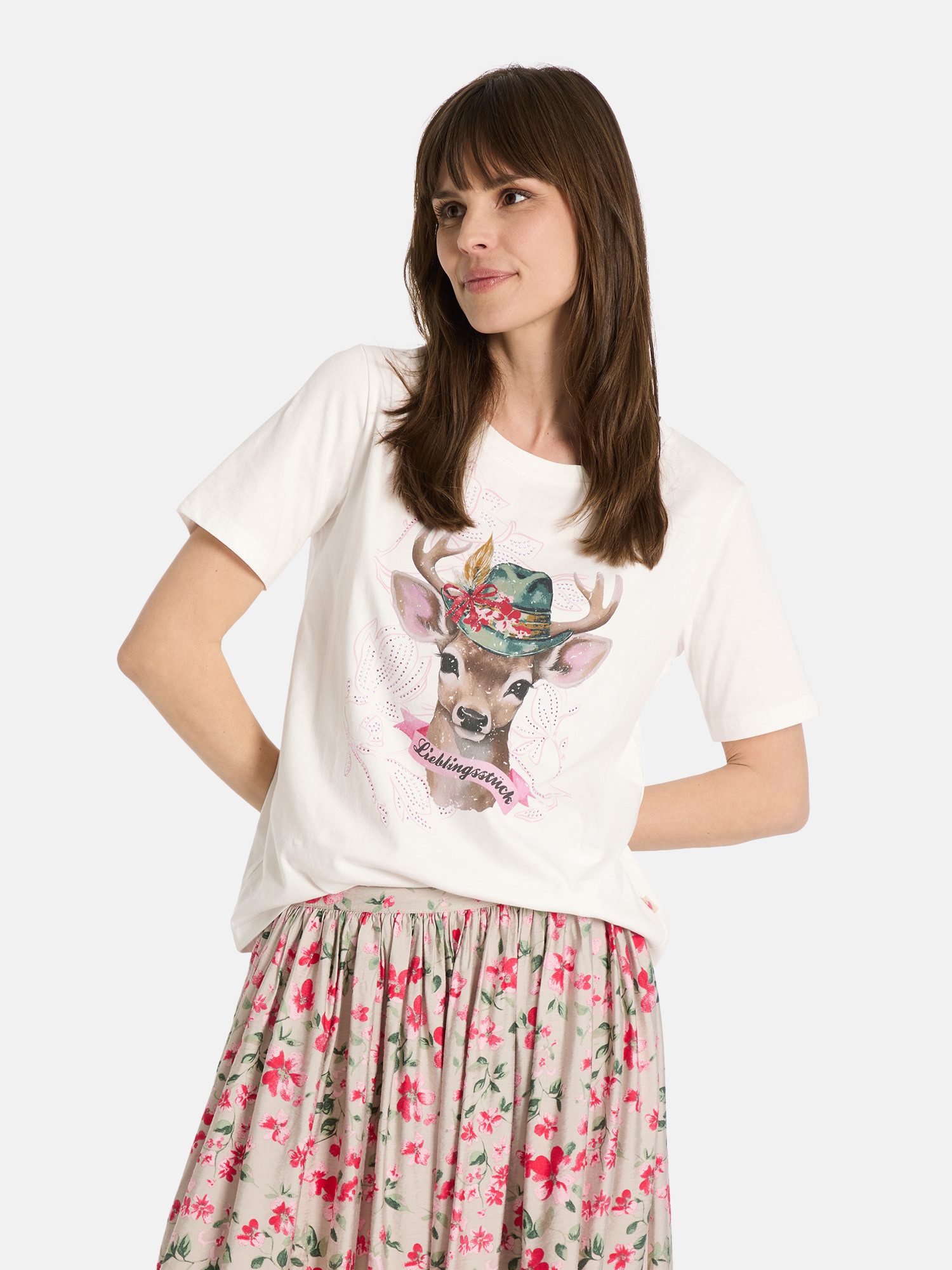 Lieblingsstück Rundhalsshirt Cara mit Frontprint günstig online kaufen