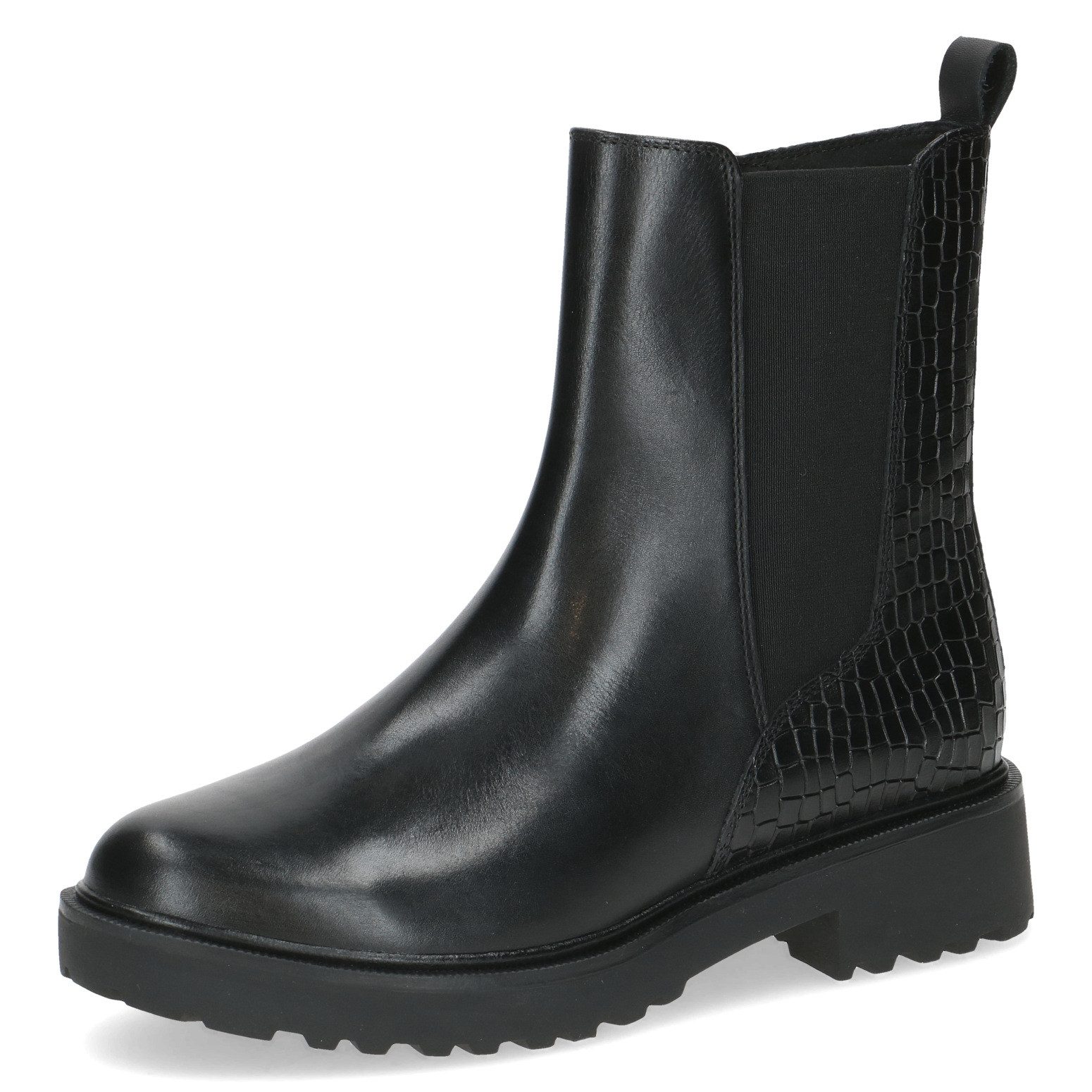 Caprice Chelseaboots, Blockabsatz, Stiefelette mit Reptilienprägung günstig online kaufen