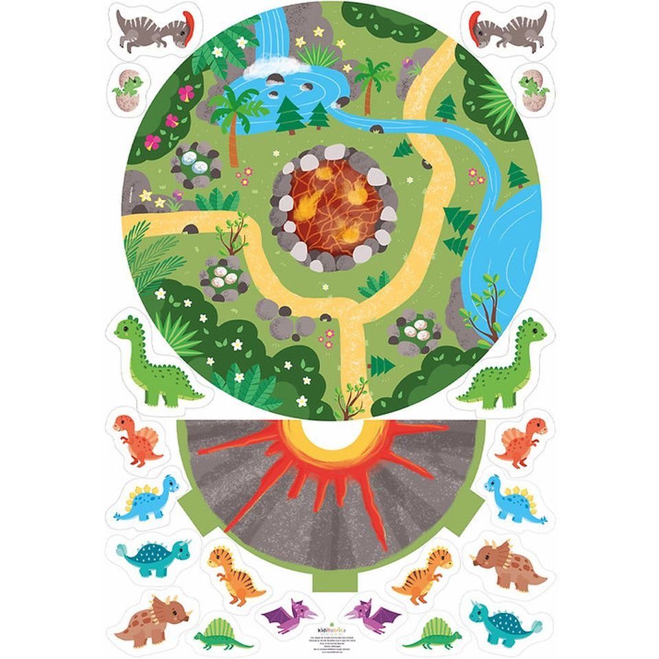 Kidifabrics Kreativset Dino-Spielteppich mit inkl. Nähset Nähanleitung Figuren