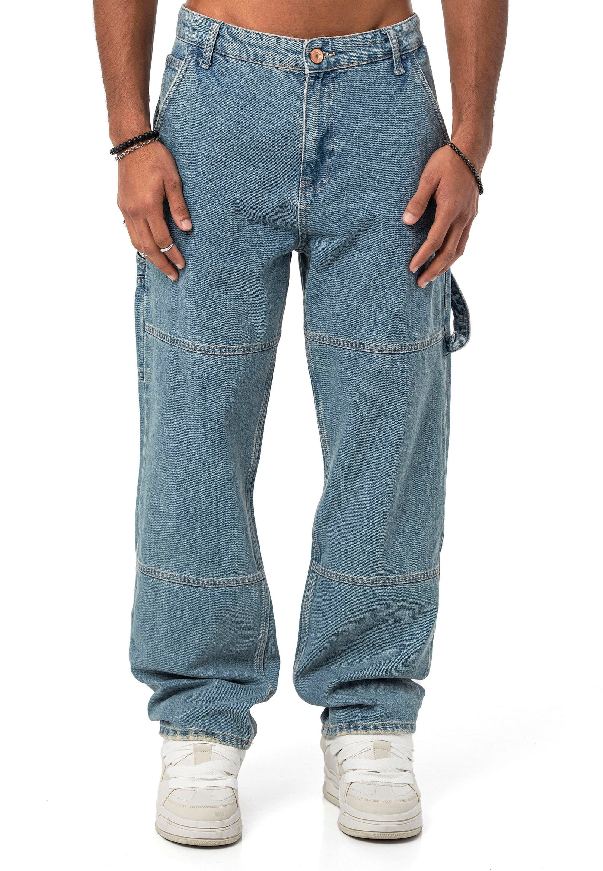 RedBridge Weite Jeans Red Bridge Herren Baggy Jeans Hose Denim Pants 5-Pocket-Style