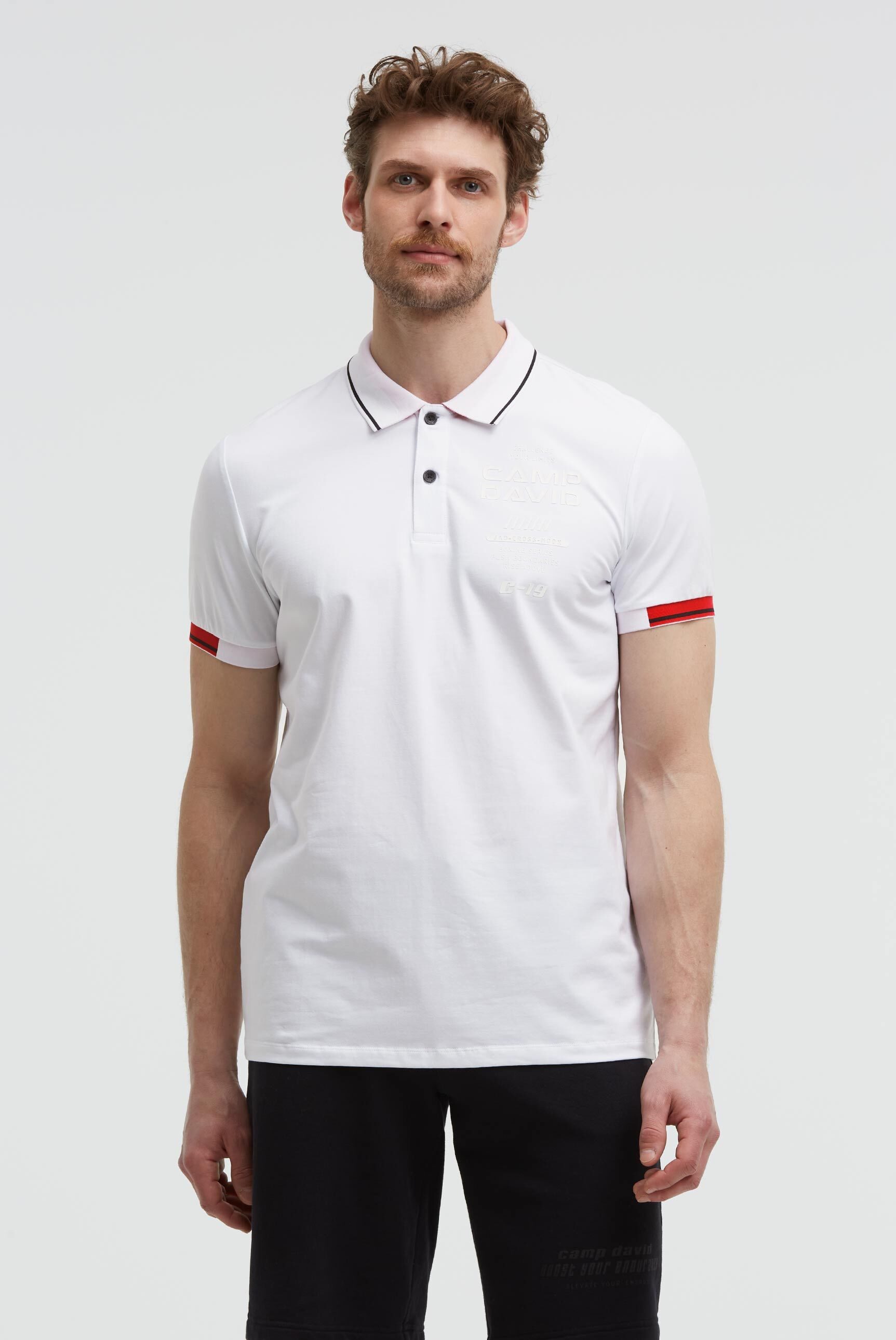 CAMP DAVID Poloshirt aus Baumwolle