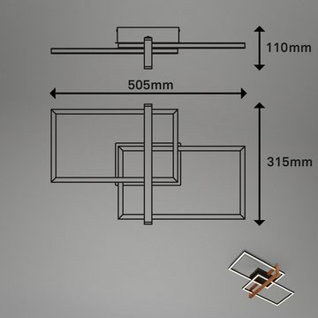 Briloner Leuchten Deckenleuchte 3776015, LED fest verbaut, Warmweiß