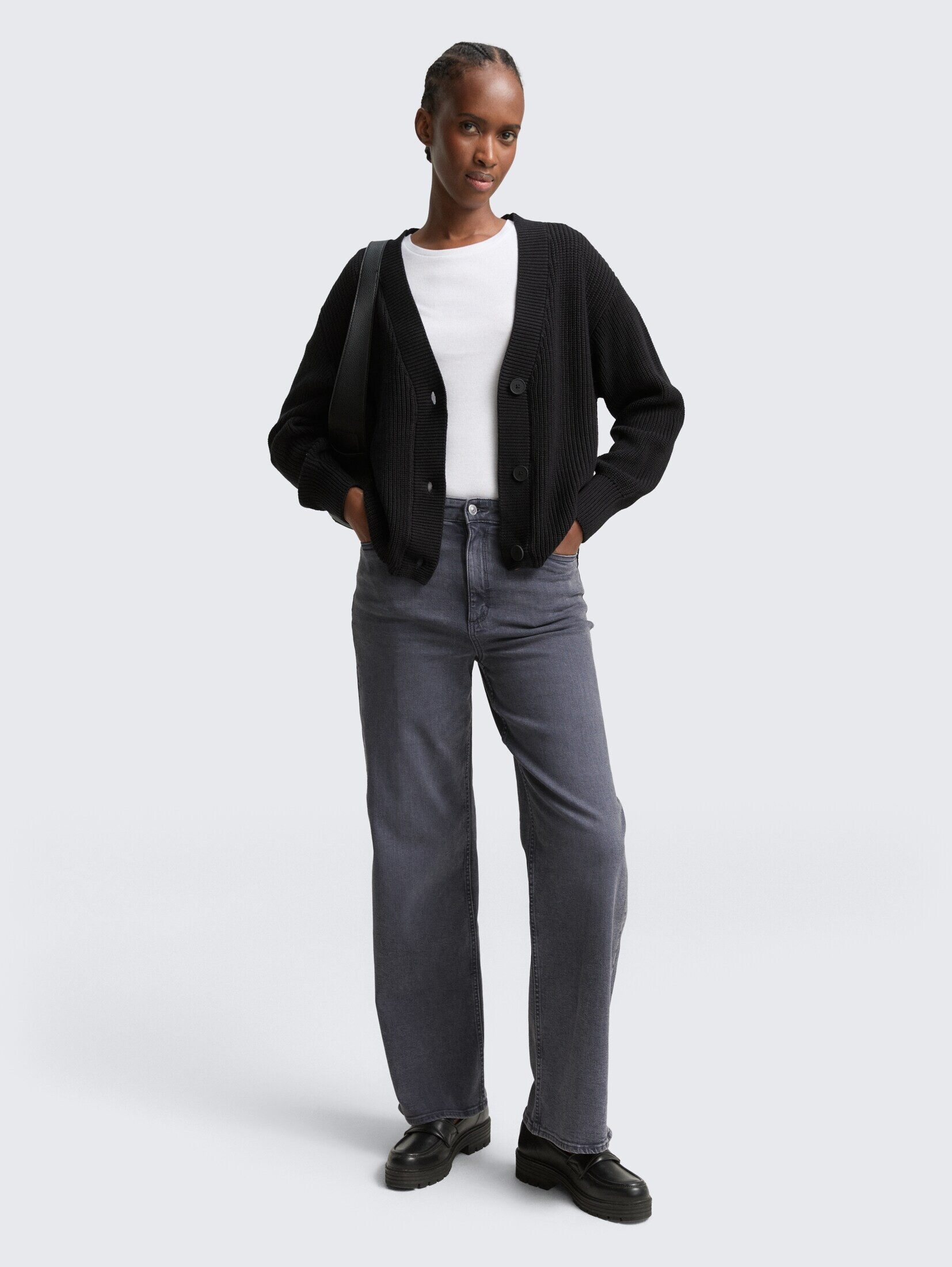 TOM TAILOR Denim Weite Jeans Jeanshosen TTLINOU WIDE High Waist Jeans günstig online kaufen