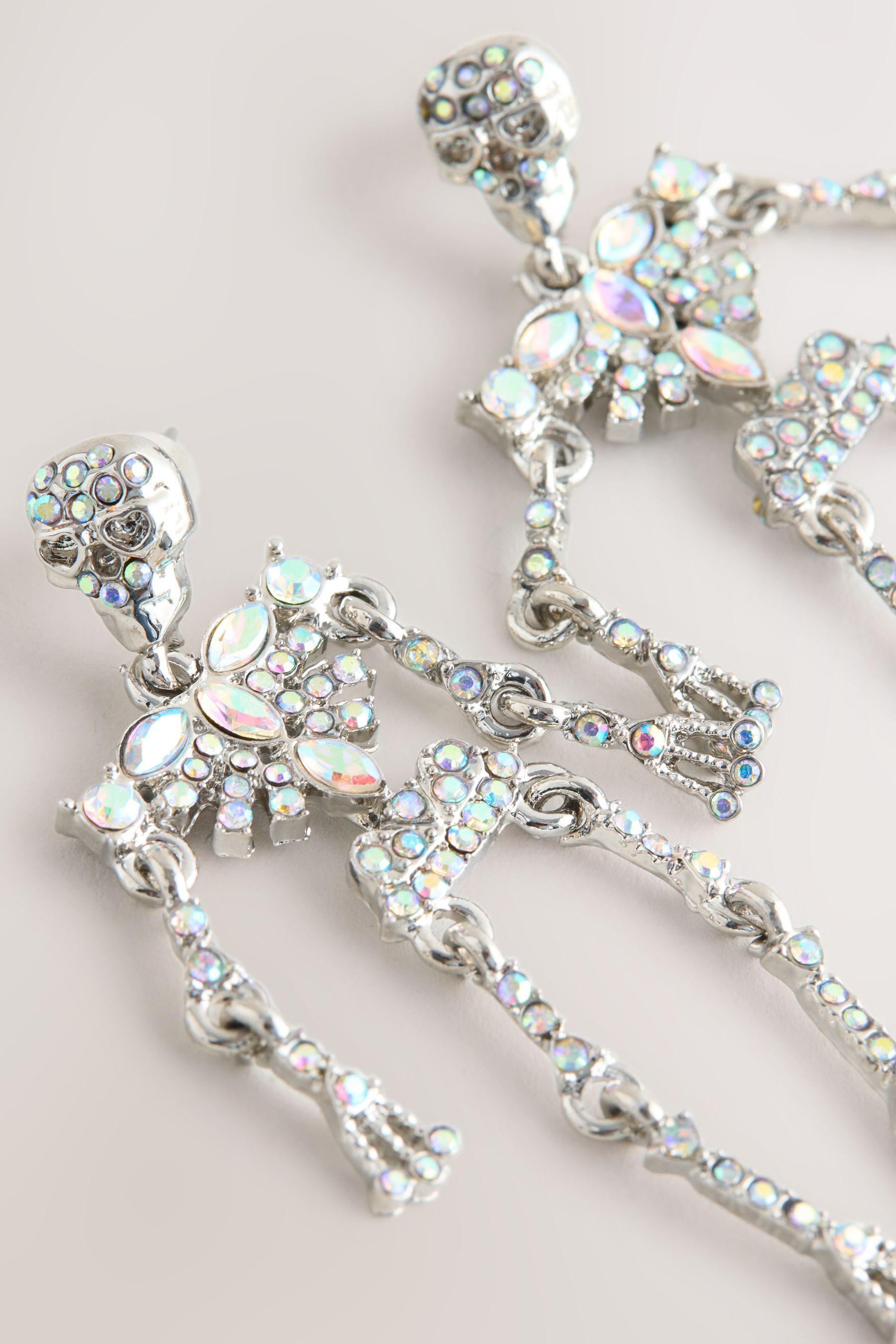Next Paar Ohrstecker Glitzernde Halloween-Ohrstecker, Skelett (1-tlg)