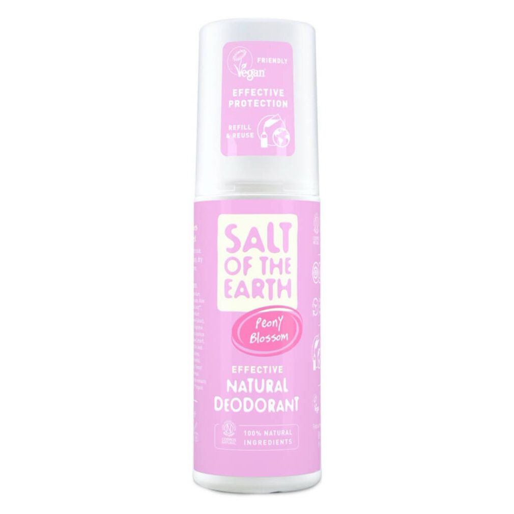Salt of the earth Deo-Roller Natural mineral deodorant spray Peony Blossom (Natu ral Deodorant)
