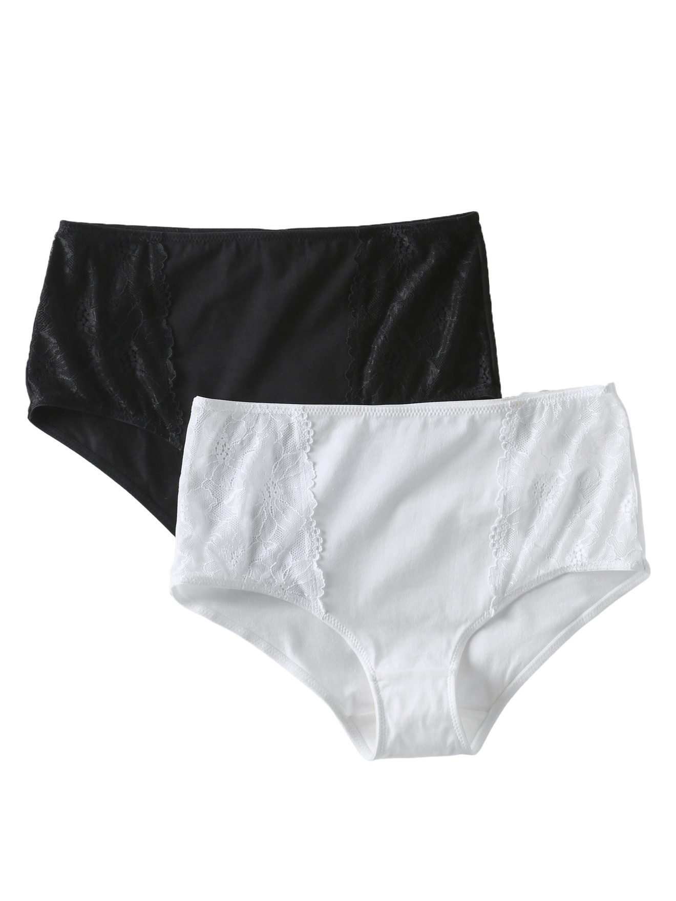 Envie de Fraise Umstandsslip Umstands-Taillenslips mit Spitze, Bio-Baumwolle 2er-Pack