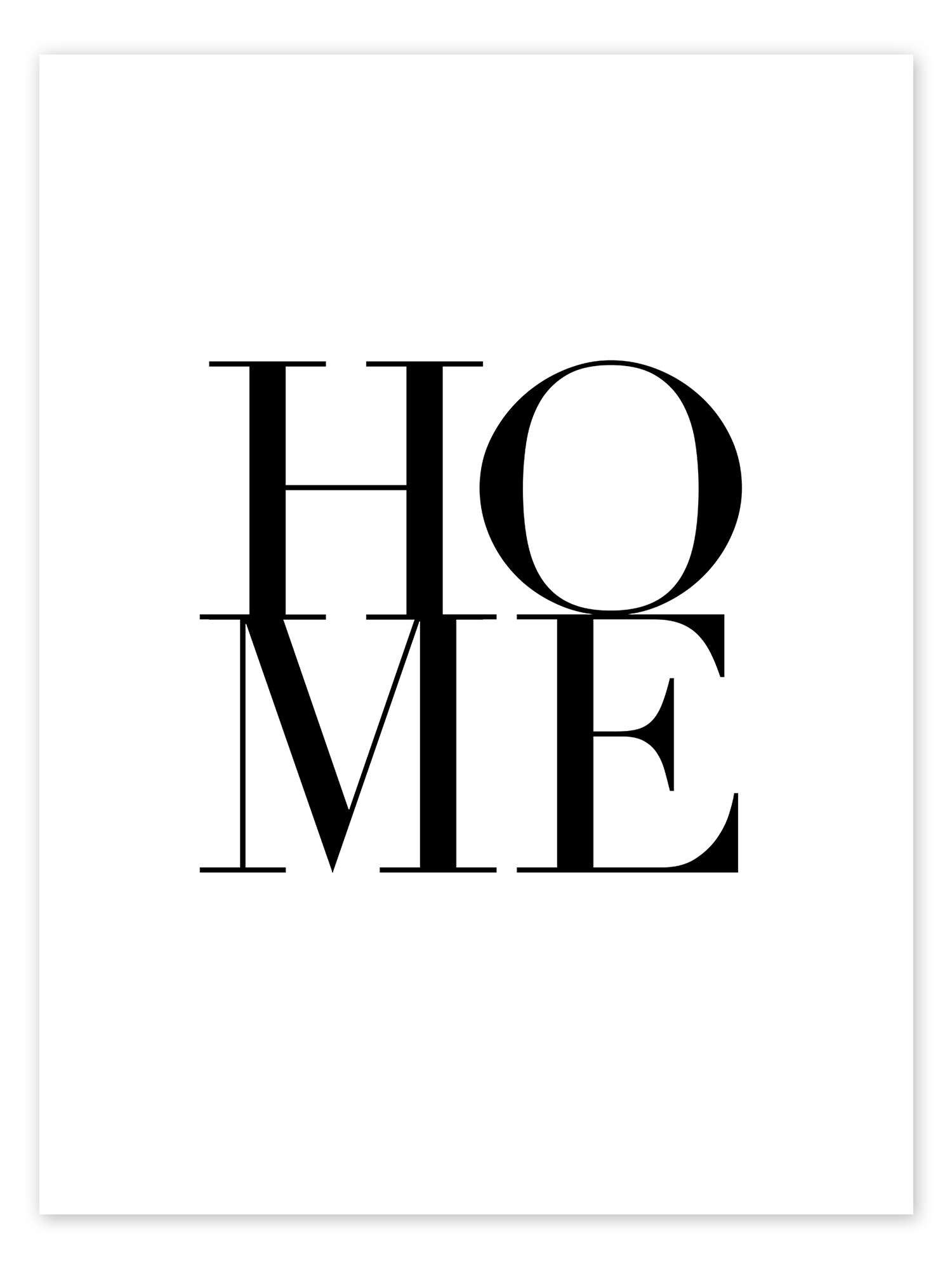 Posterlounge Poster Typobox, HOME II, Flur günstig online kaufen