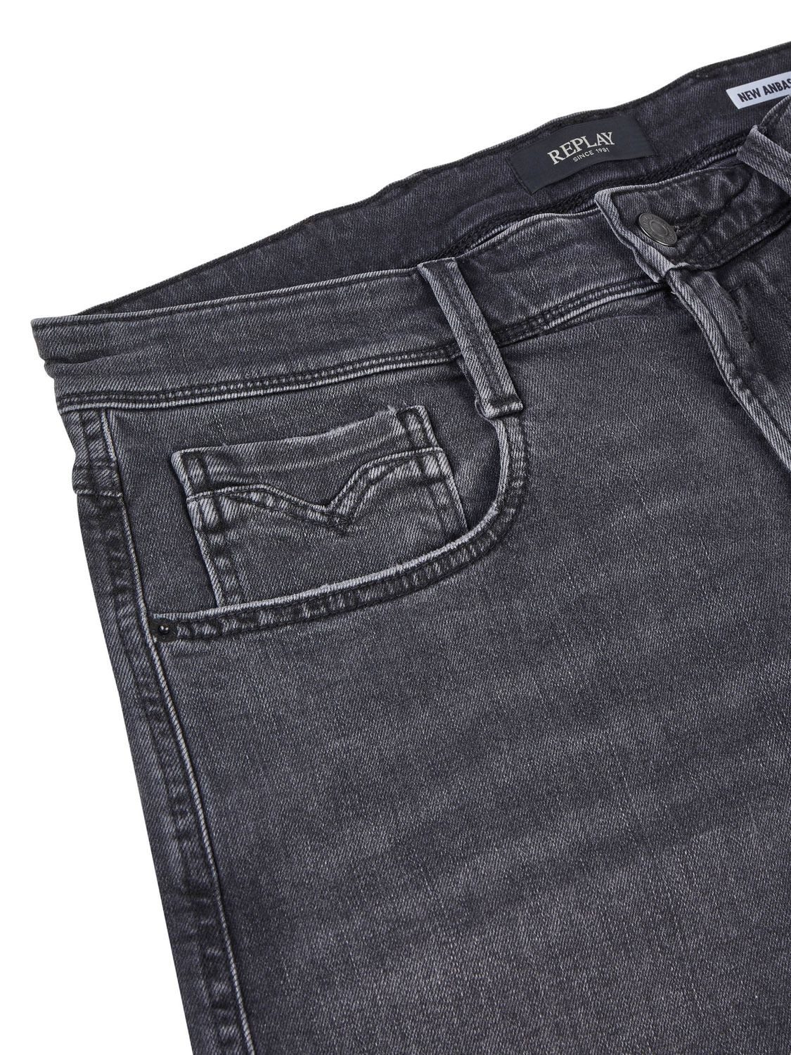 Replay Jeansshorts Herren Shorts New Ambass Slim Fit Bermudashorts mit Stretch