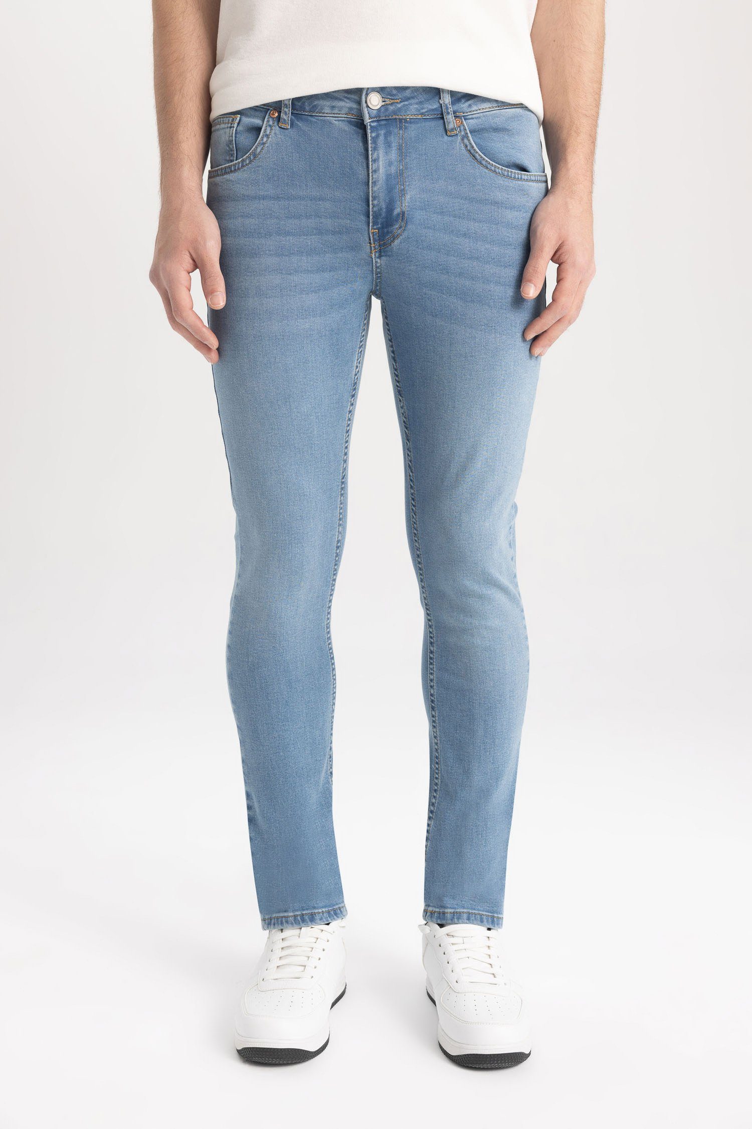 DeFacto Skinny-fit-Jeans Herren Slim-fit-Jeans PEDRO-SLIM FIT DENIM
