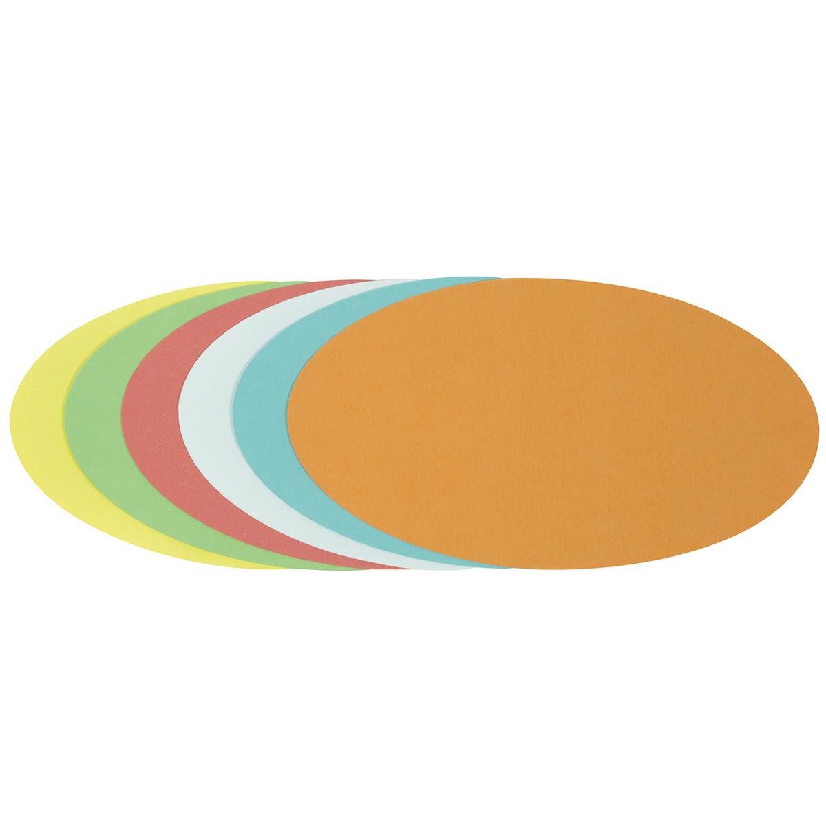 Soennecken Moderationskoffer Soennecken Moderationskarte Oval 4878 11x19cm sort. 250 St./Pack.