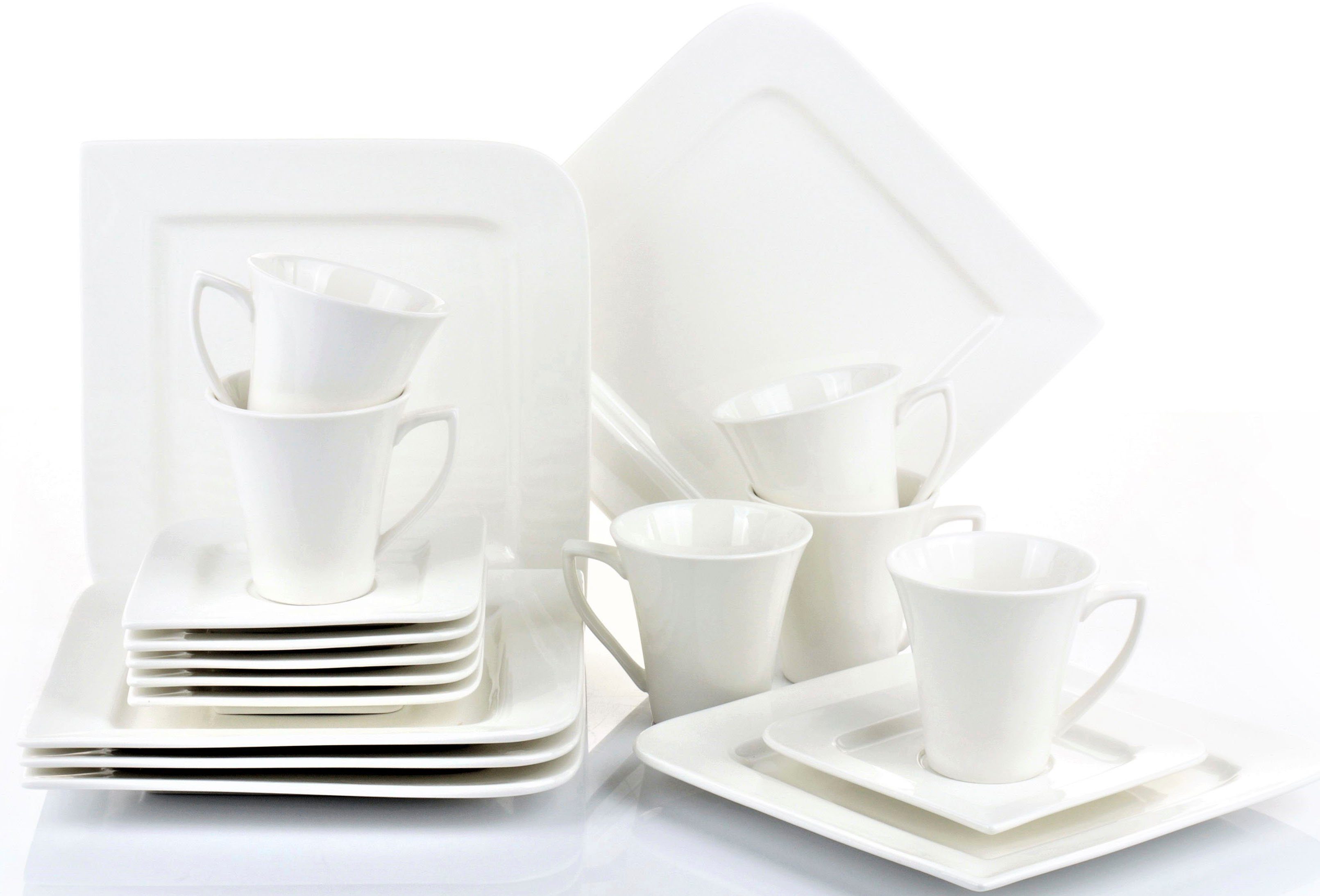 Retsch Arzberg Kaffeeservice Geschirr-Set, Service Fantastic (18-tlg), 6 Personen, Fine China-Porzellan, 18 Teile, für 6 Personen